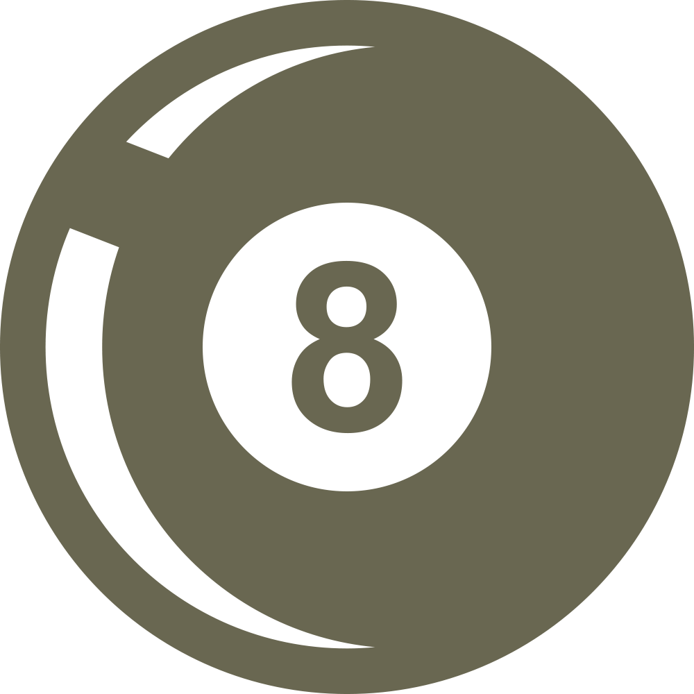 8 Ball Delrin Leather Stamp - All Good Leather Co.