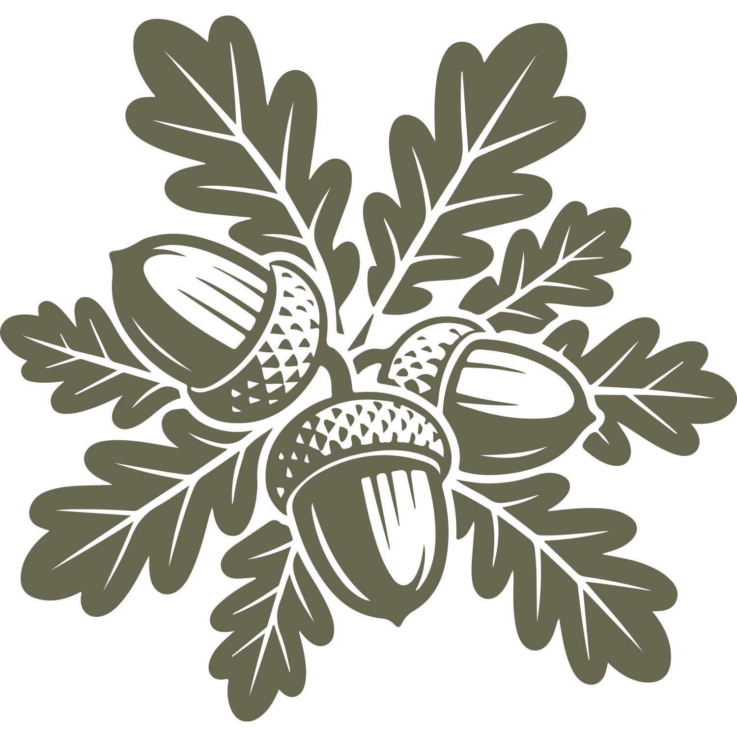 Cluster of Acorns Delrin Leather Stamp