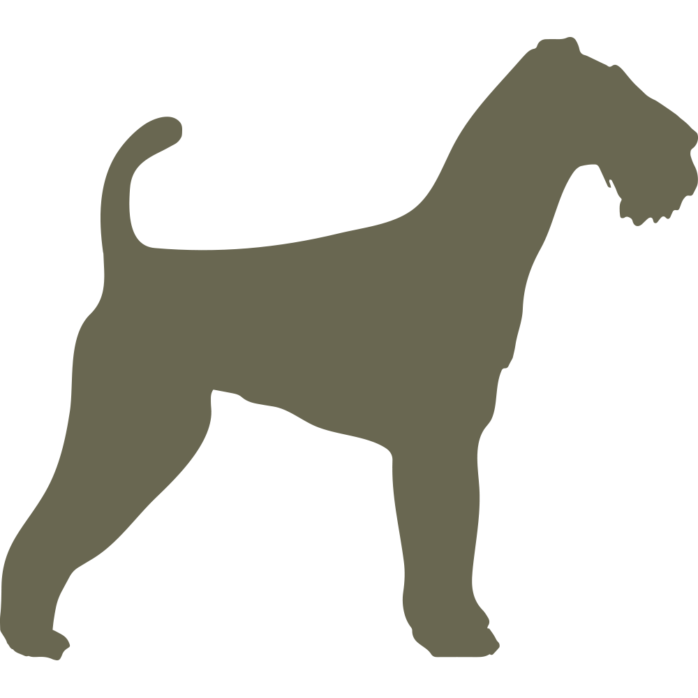 Airedale Terrier Dog Delrin Leather Stamp