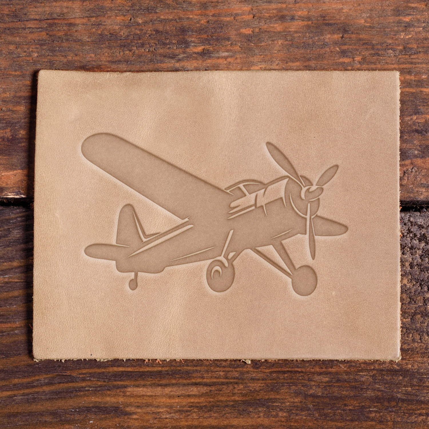 Prop Plane Delrin Leather Stamp