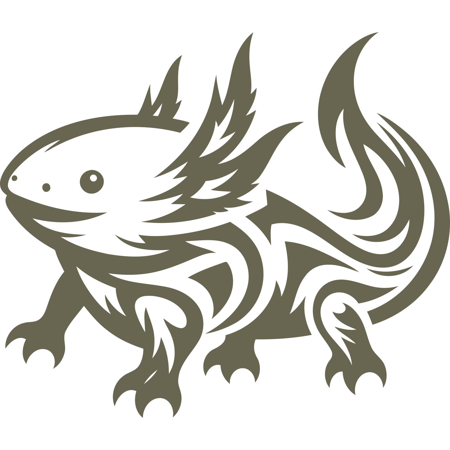 Axolotl Delrin Leather Stamp