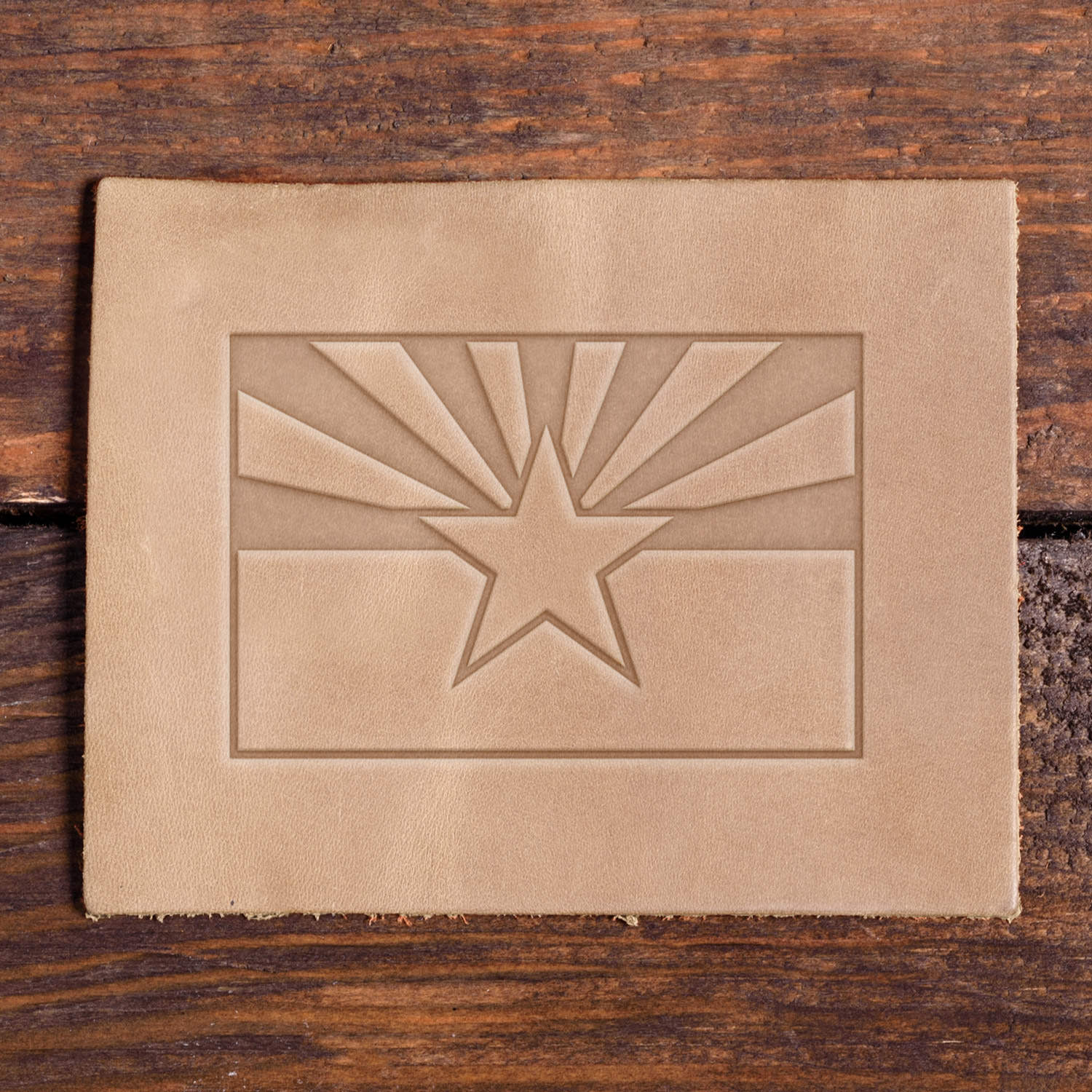 Arizona State Flag Delrin Leather Stamp