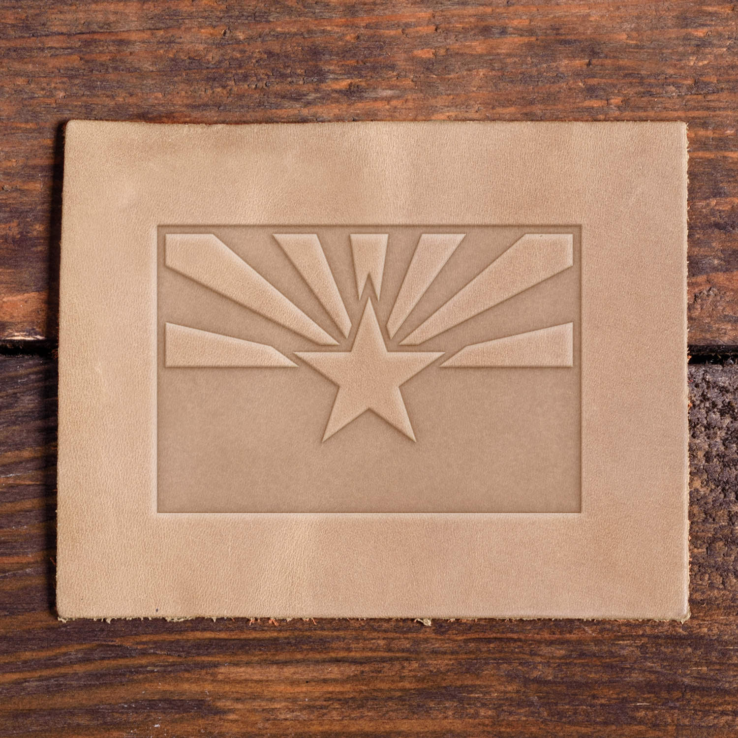 Arizona State Flag Delrin Leather Stamp