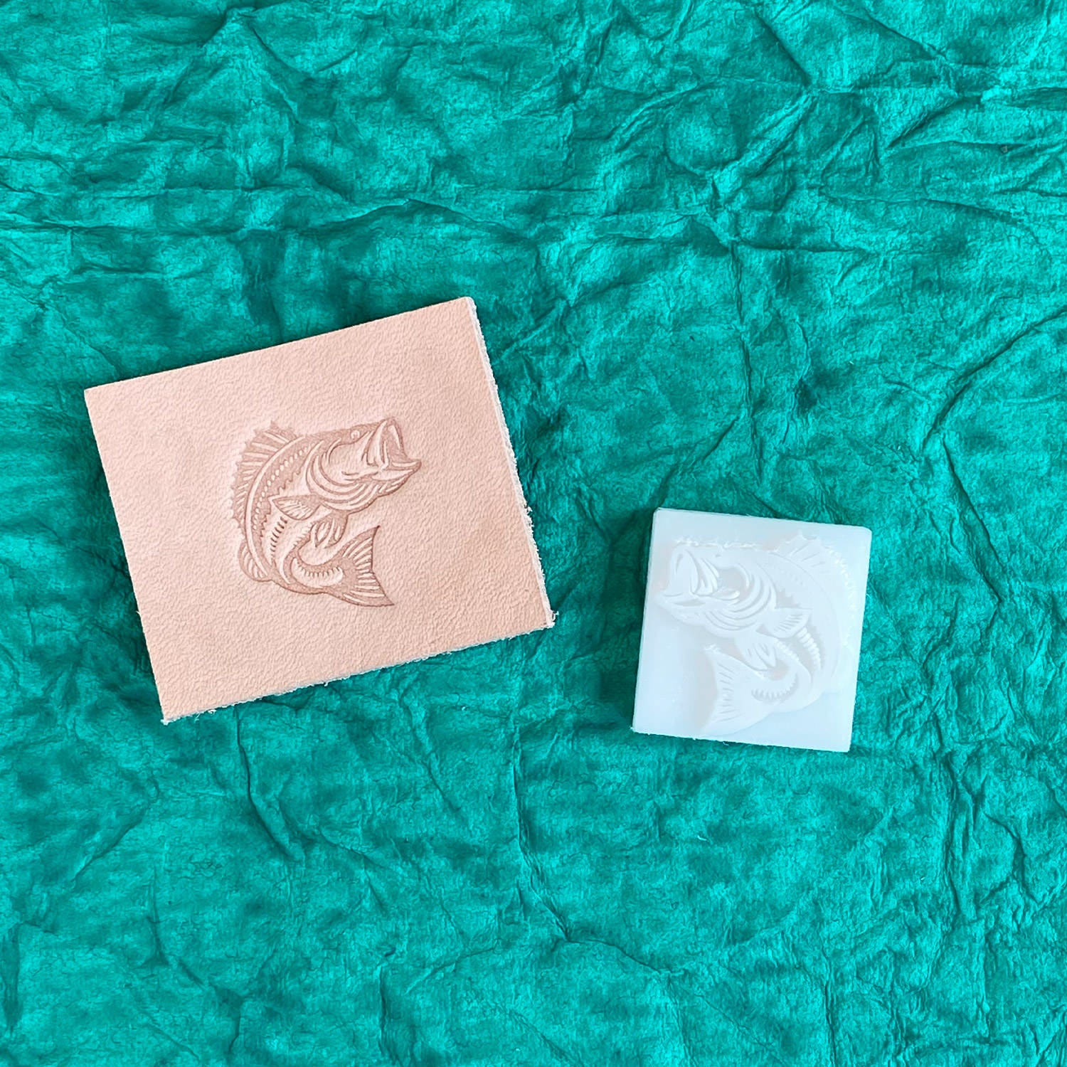 Largemouth Bass Fish Delrin Leather Stamp