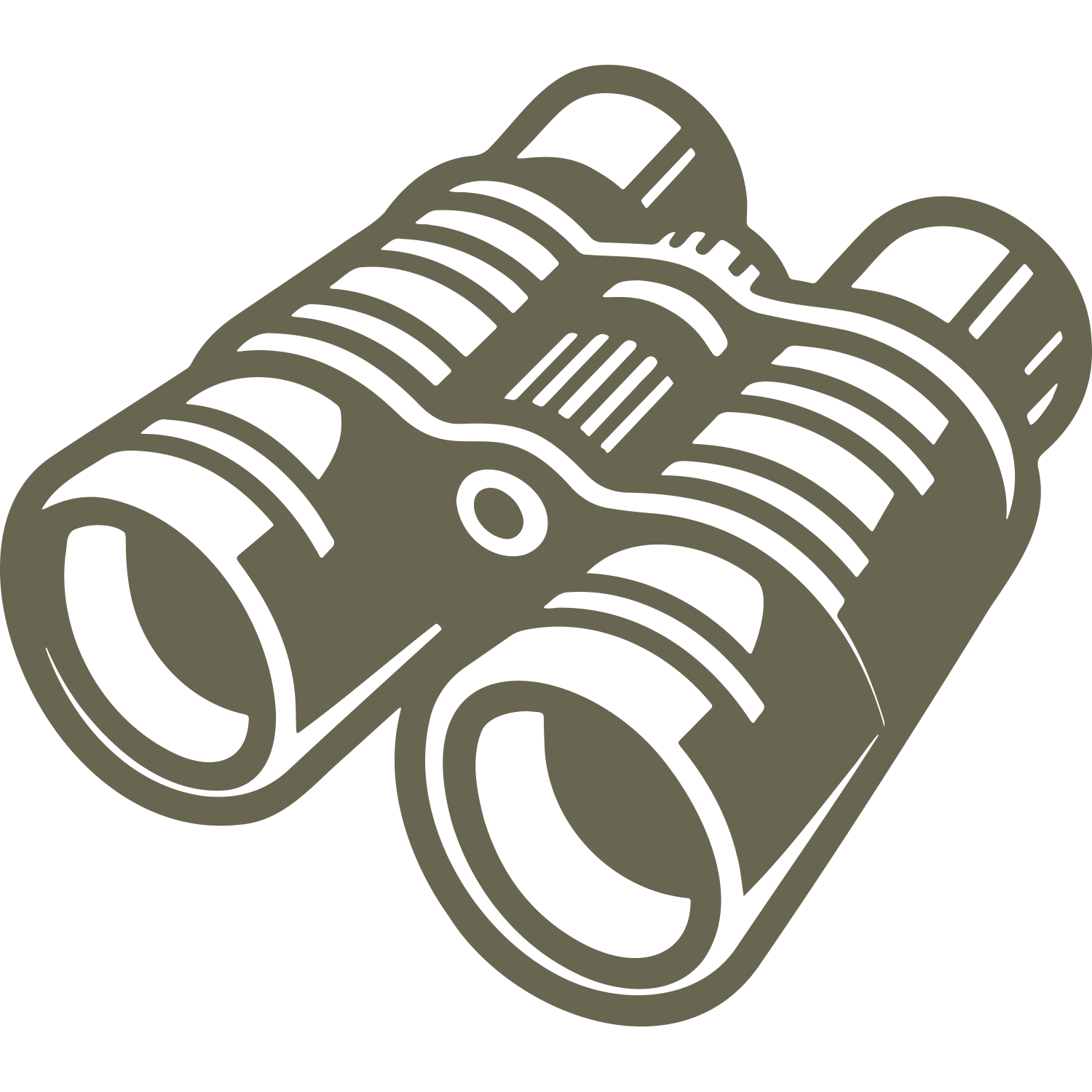 Binoculars Delrin Leather Stamp