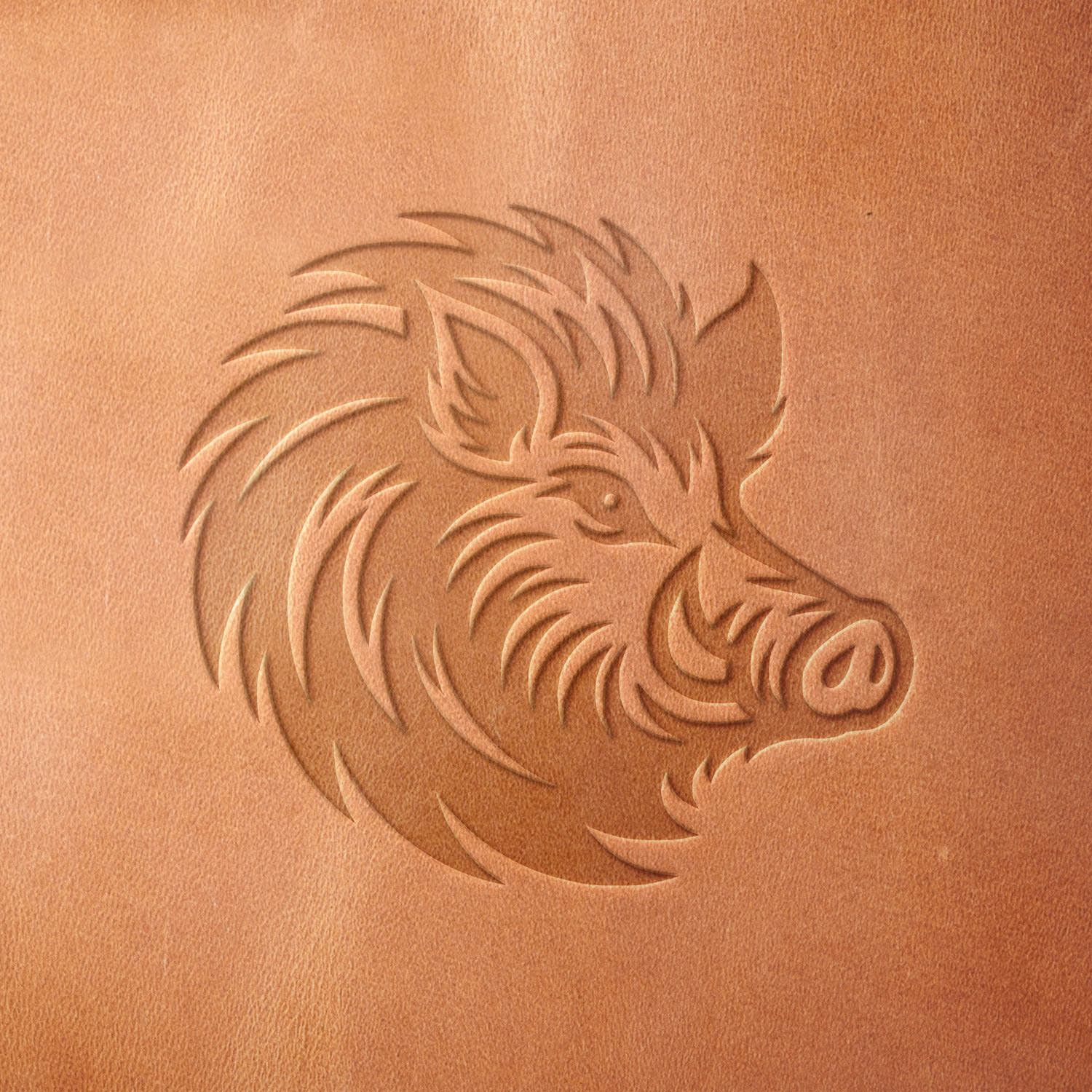 Boar Head Delrin Leather Stamp