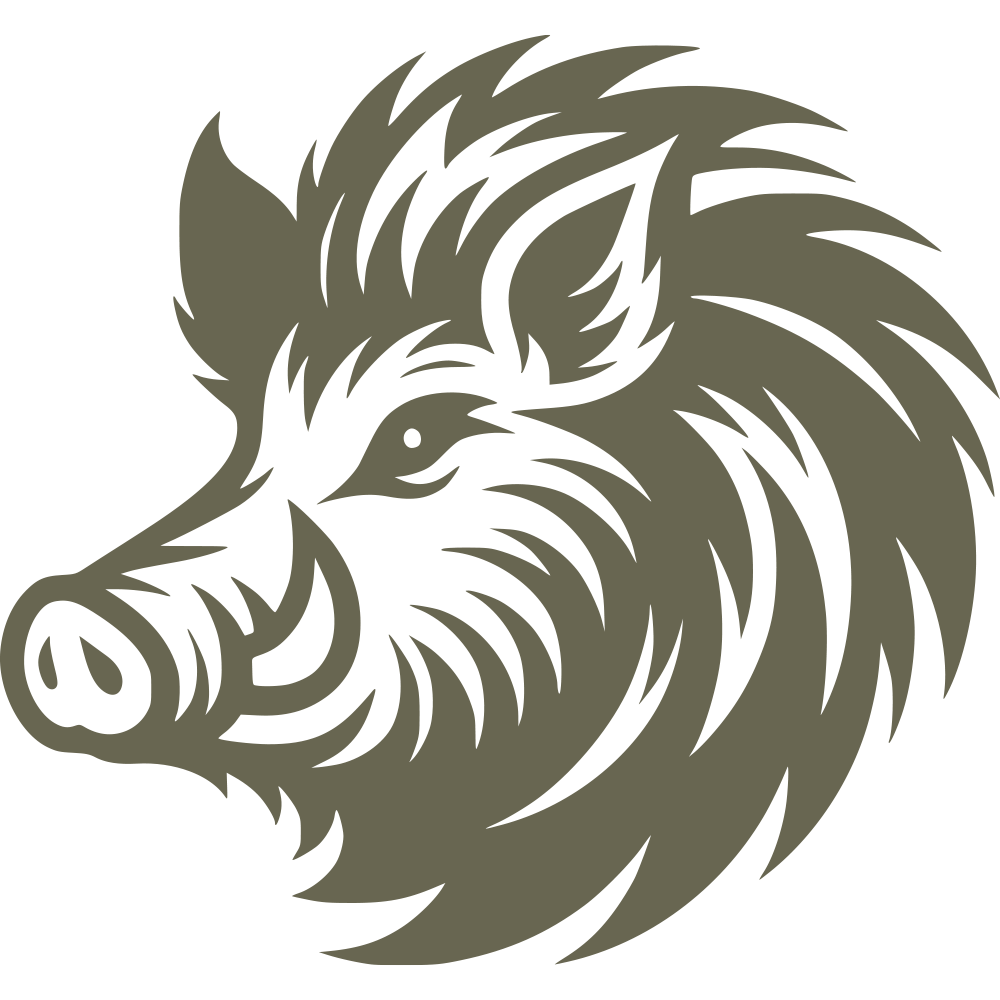 Boar Head Delrin Leather Stamp