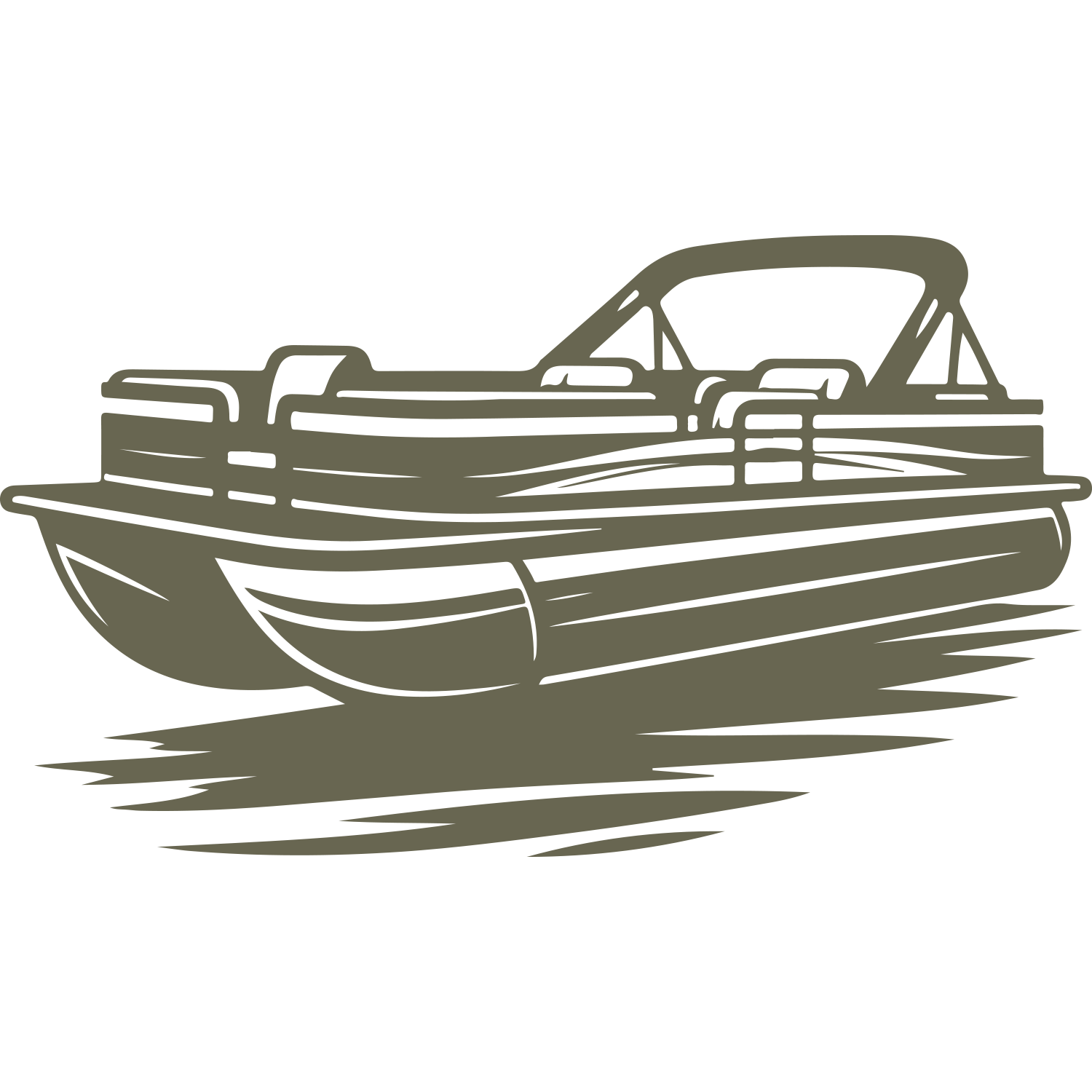 Pontoon Boat Delrin Leather Stamp