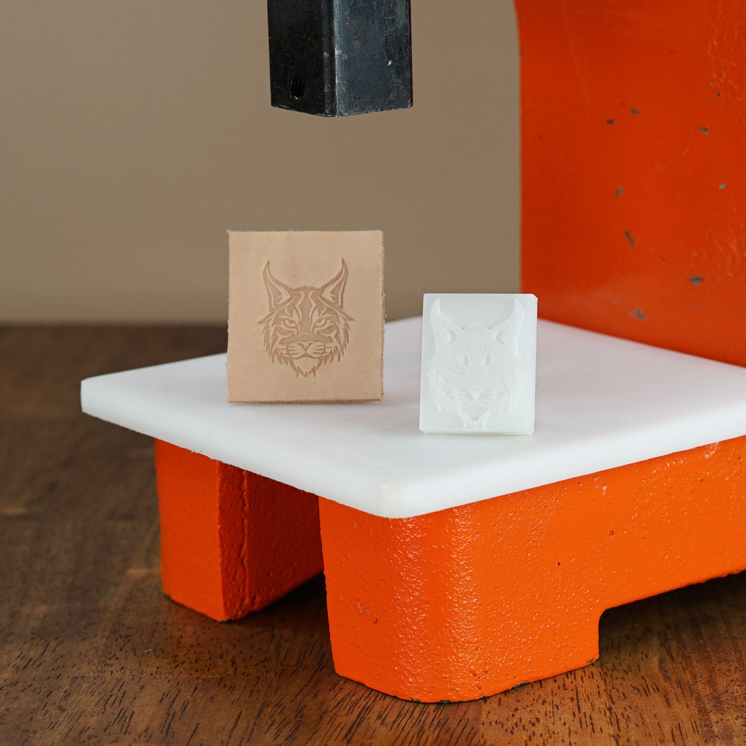 Bobcat Face Delrin Leather Stamp