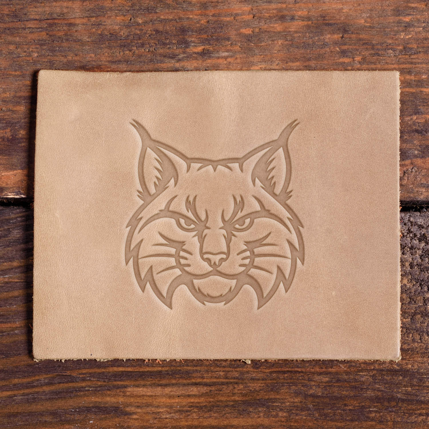 Bobcat Face Delrin Leather Stamp