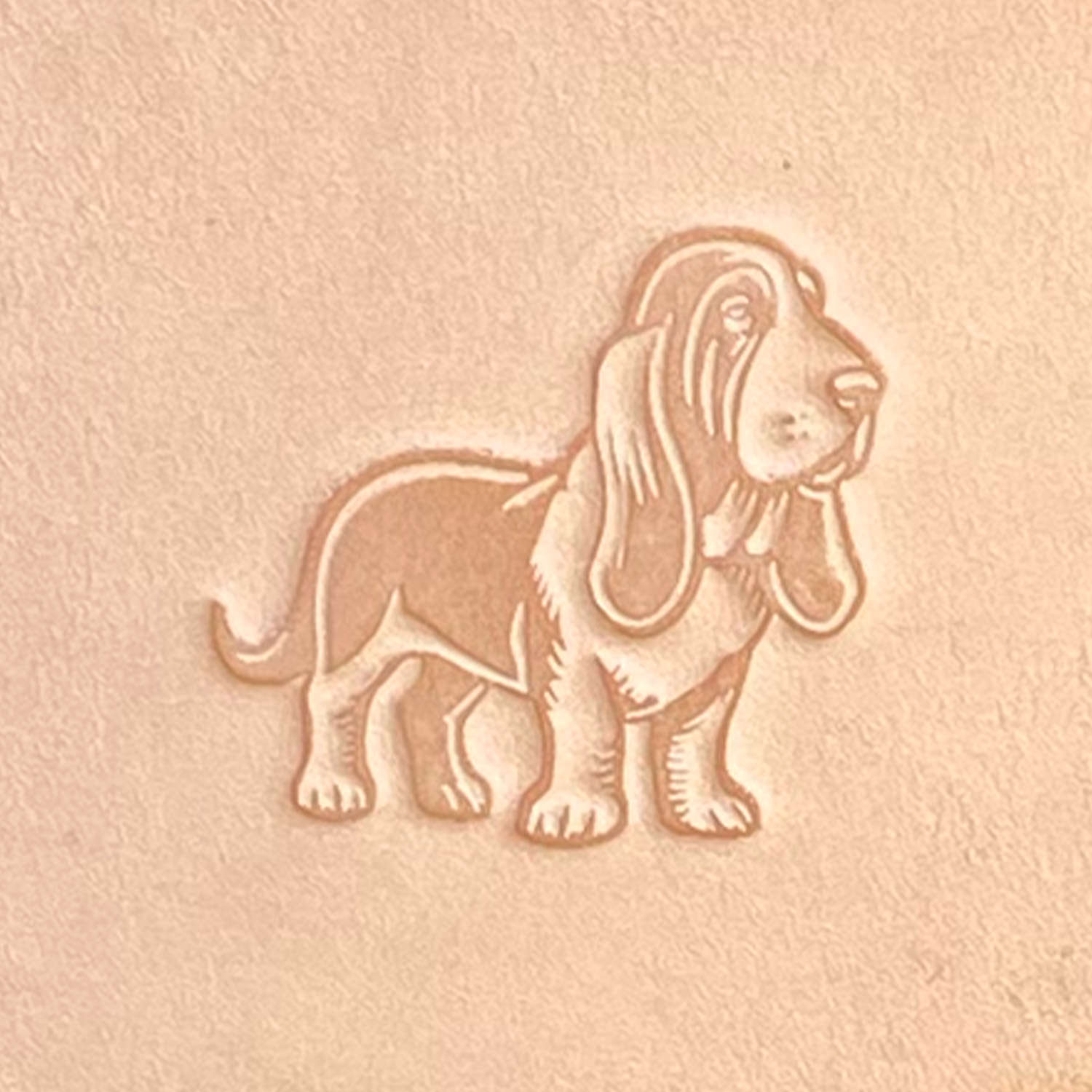 Basset Hound Dog Delrin Leather Stamp