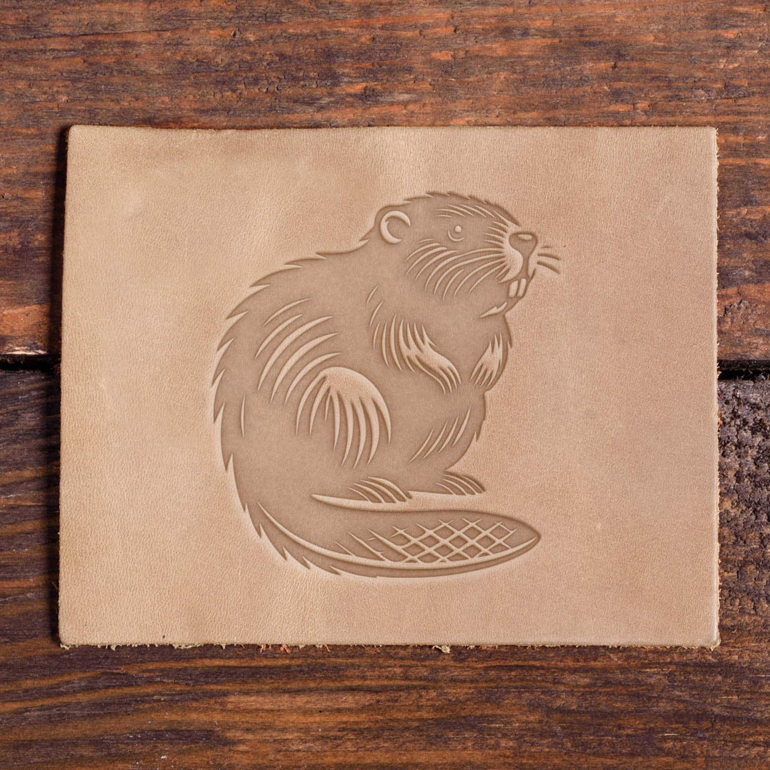 Beaver Delrin Leather Stamp