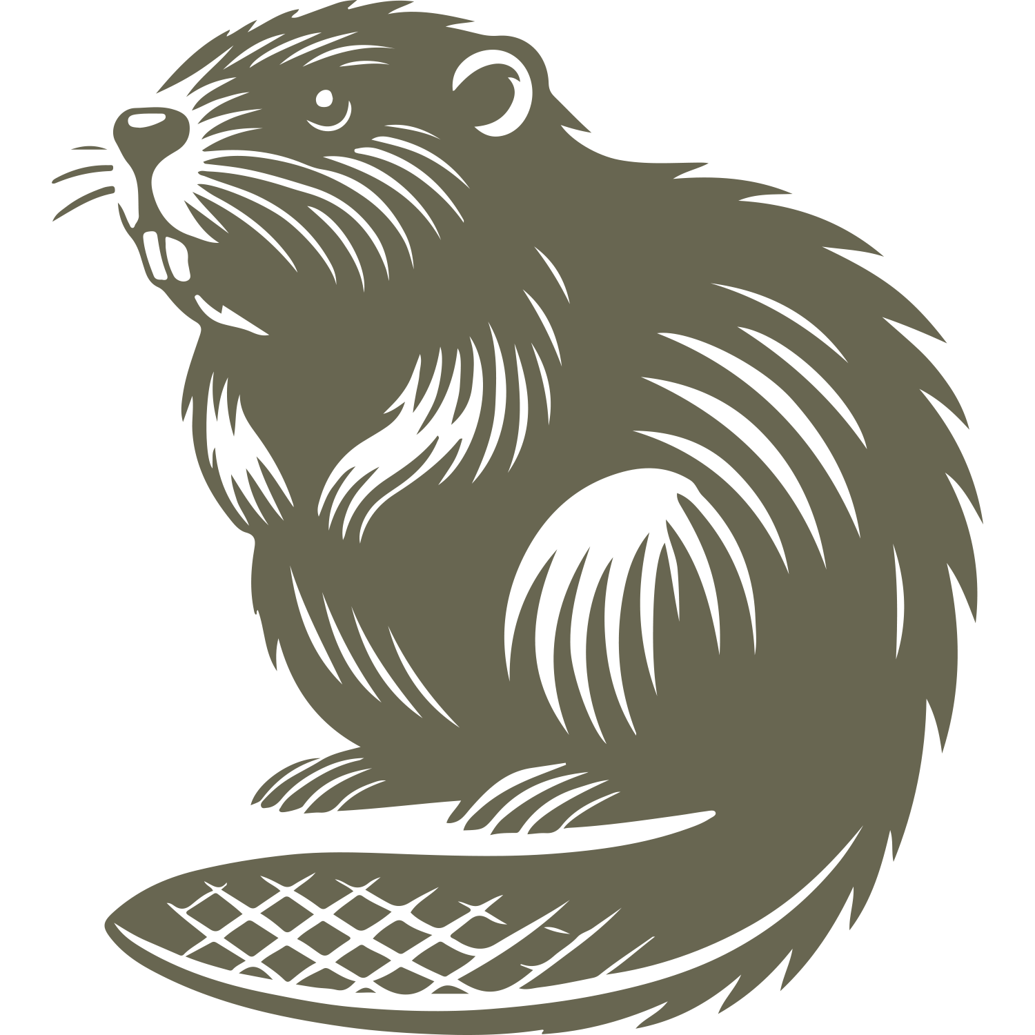 Beaver Delrin Leather Stamp
