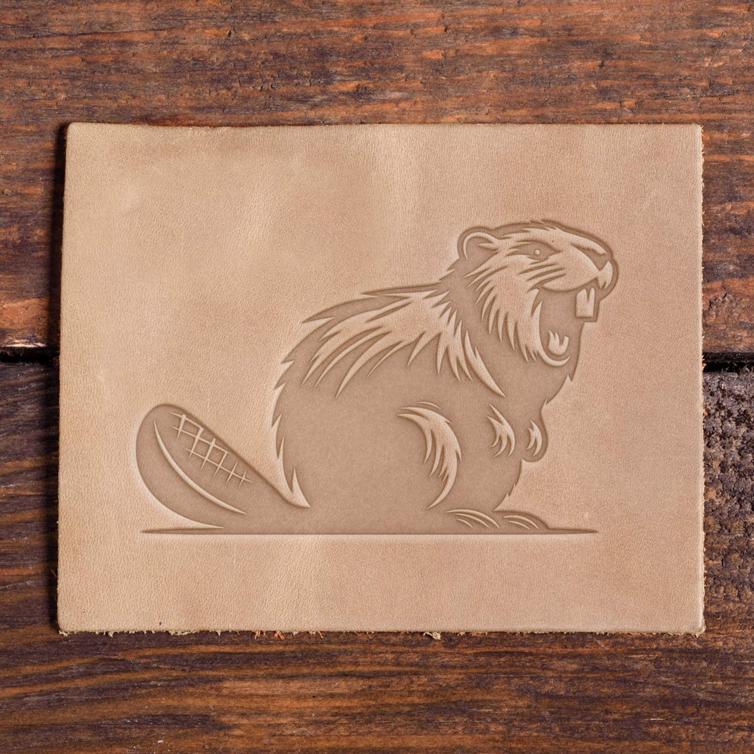 Beaver Delrin Leather Stamp