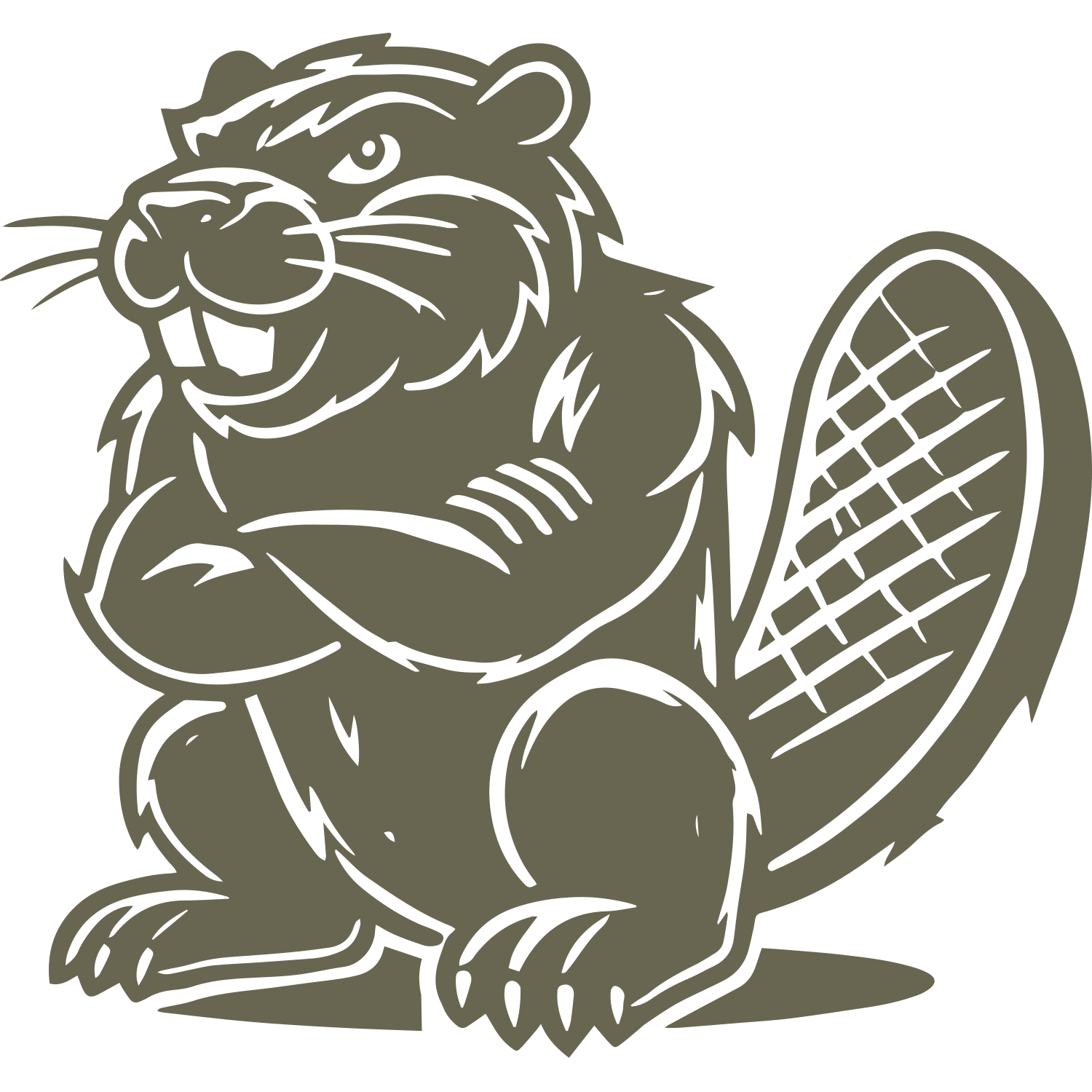 Angry Beaver Delrin Leather Stamp