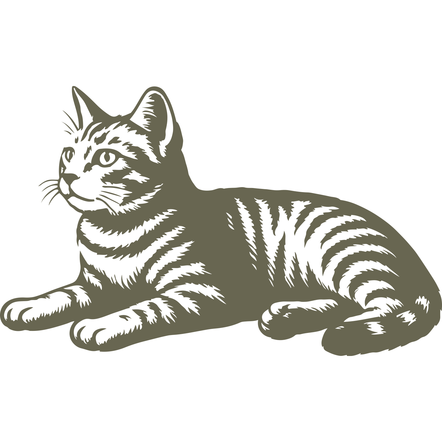 Tabby Cat Delrin Leather Stamp
