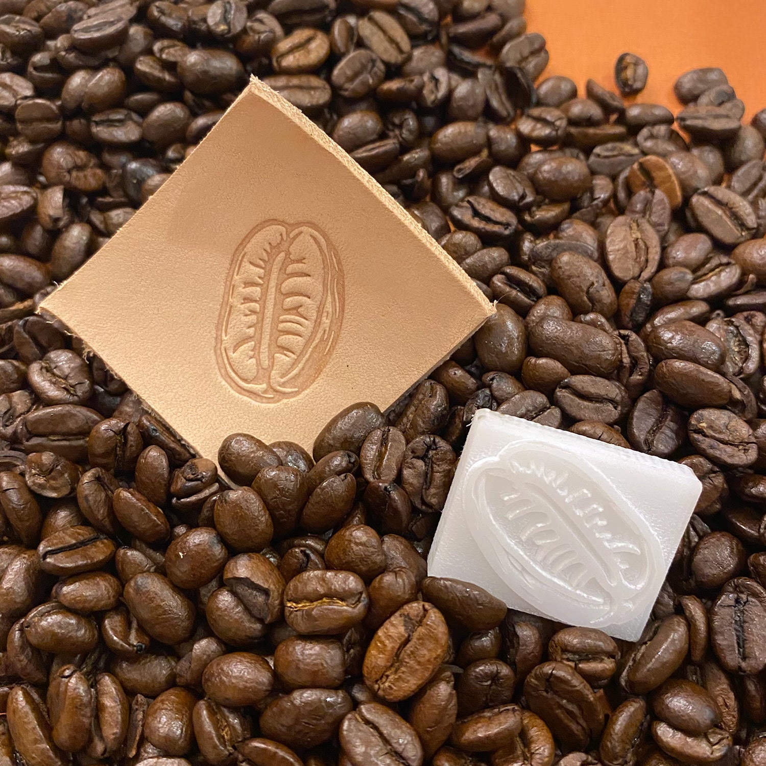 Coffee Bean Delrin Leather Stamp