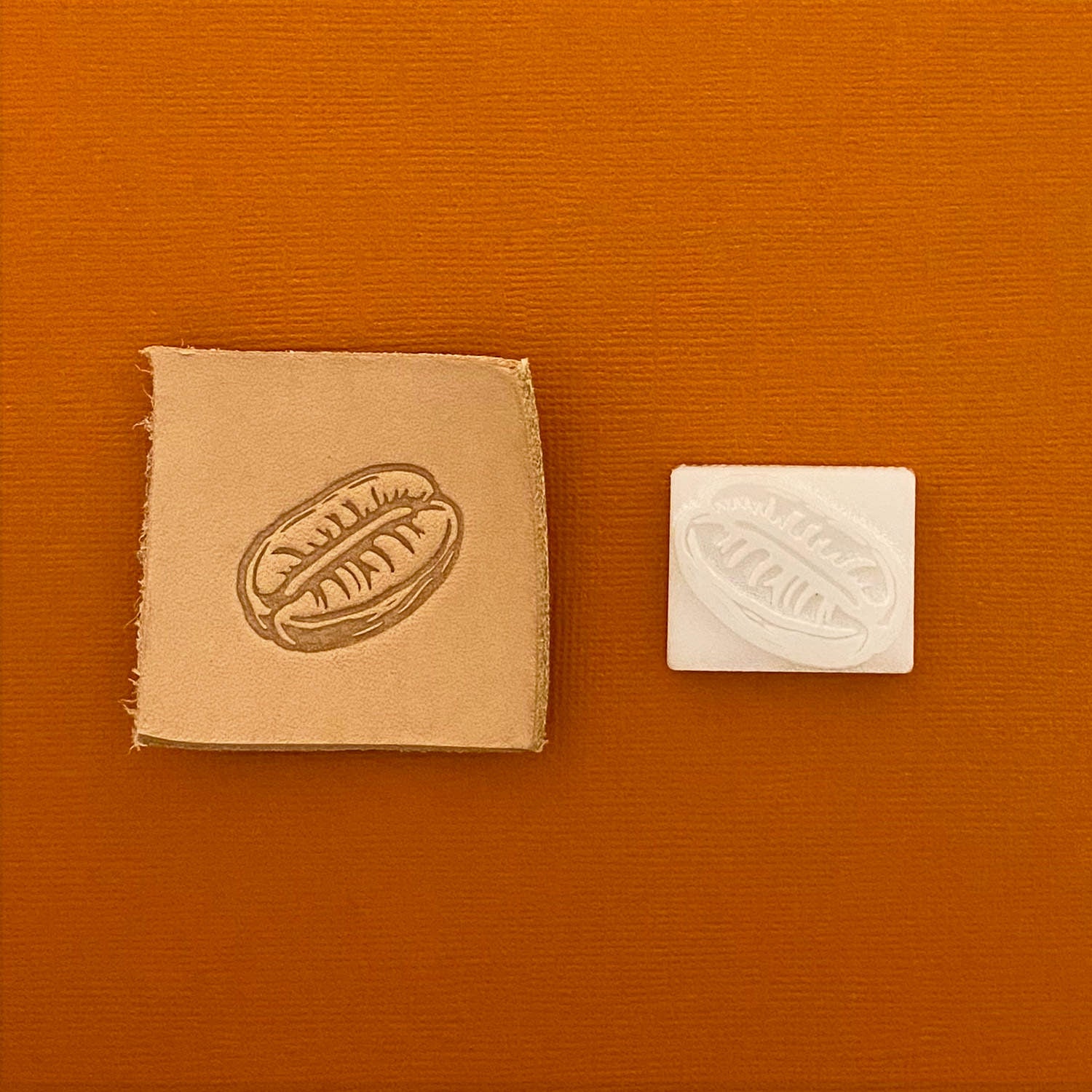 Coffee Bean Delrin Leather Stamp