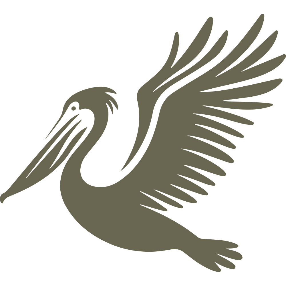 Delrin leather stamp with a detailed pelican design, perfect for coastal and wildlife-themed leatherworking projects.