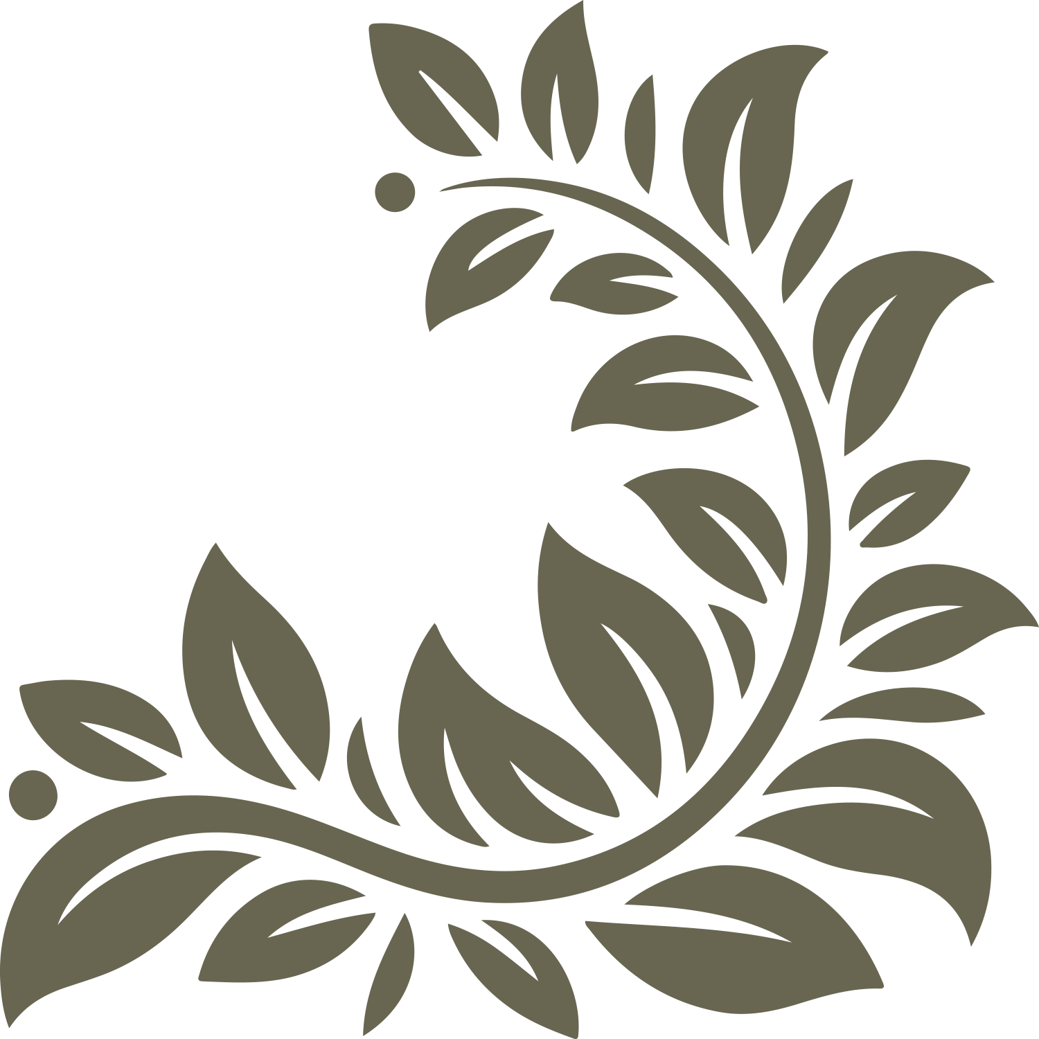 Leaf Flourish Corner Delrin Leather Stamp