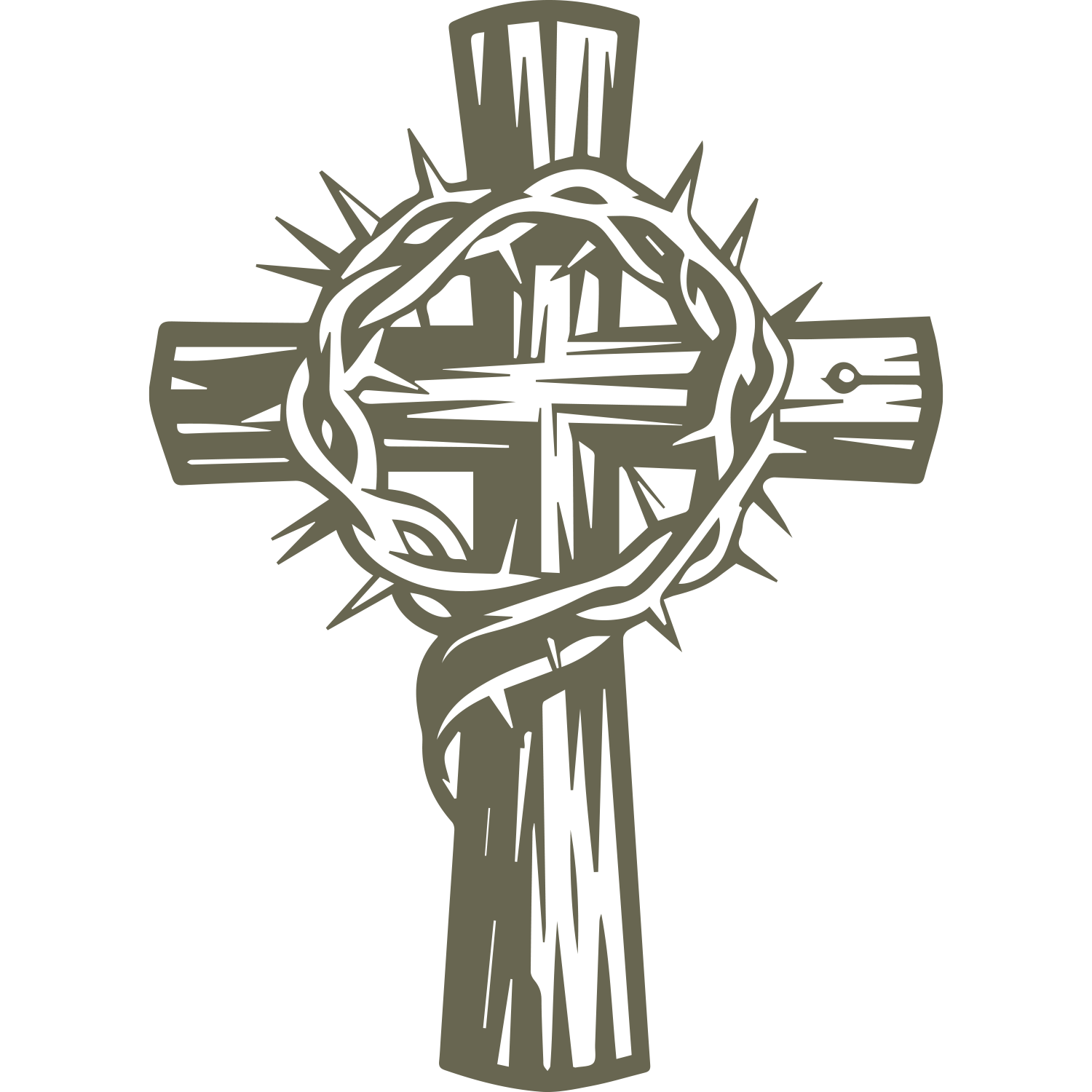 Religious Cross Delrin Leather Stamp