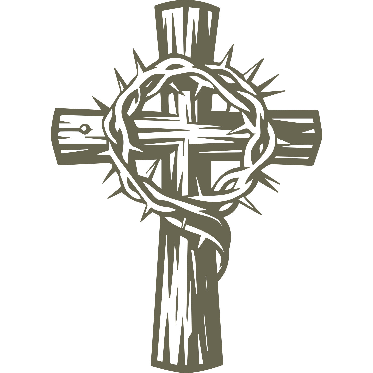 Religious Cross Delrin Leather Stamp