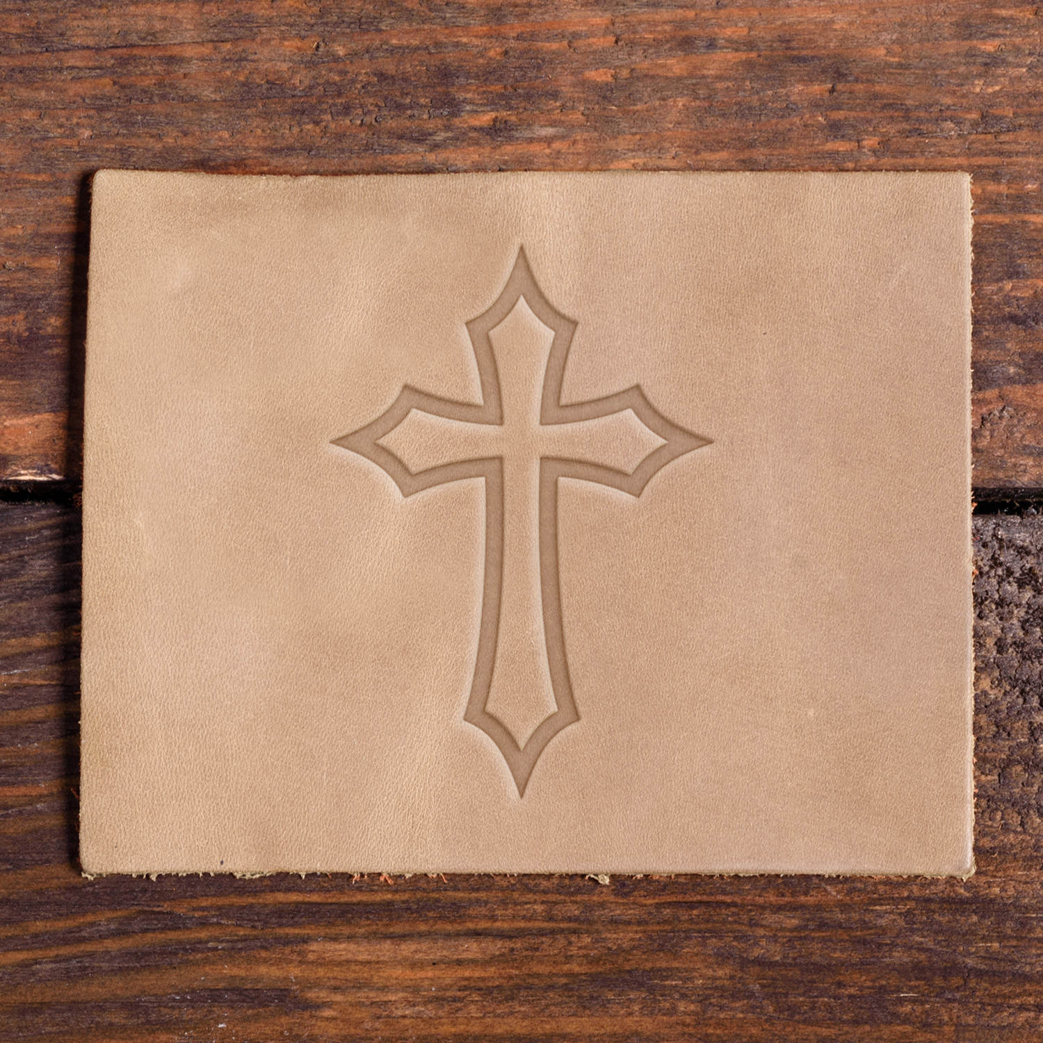 Religious Cross Delrin Leather Stamp