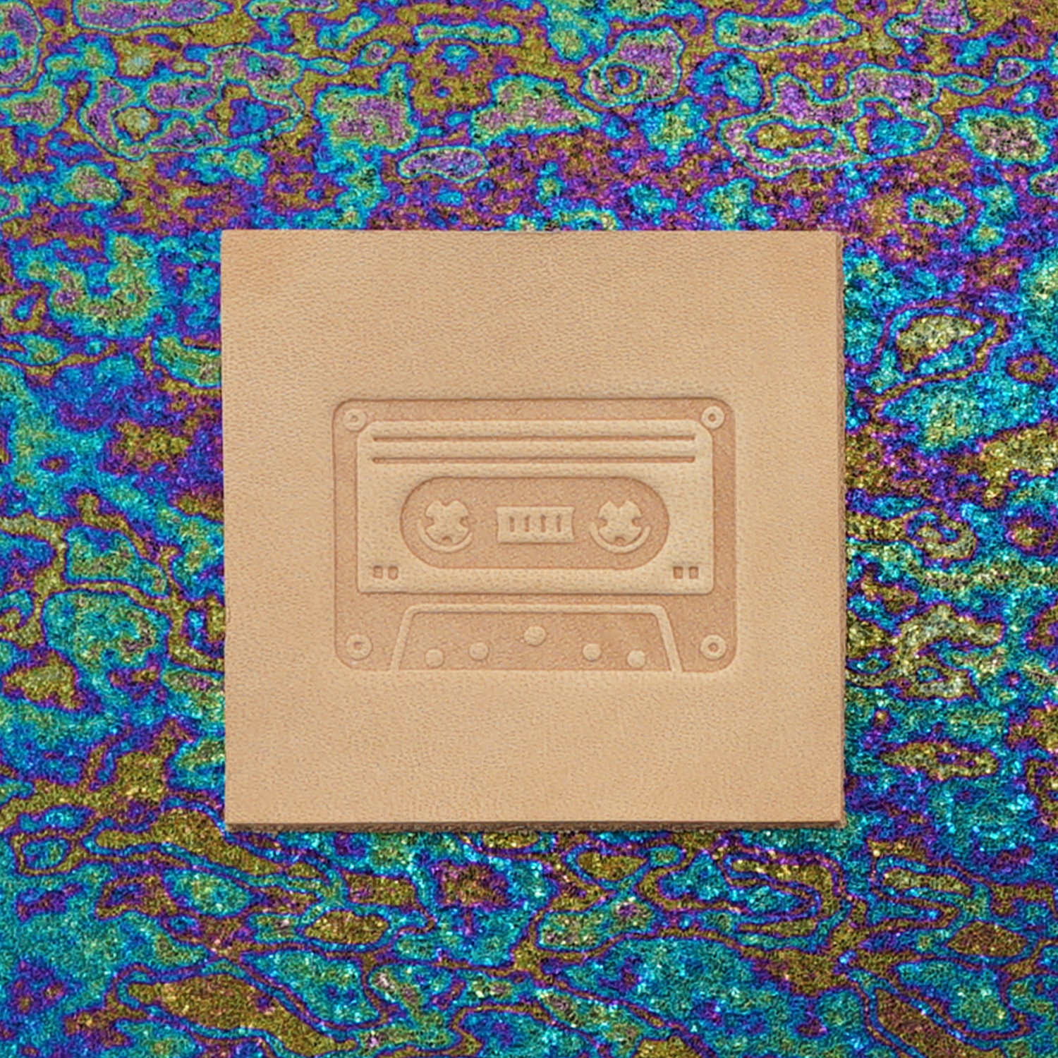 Cassette Tape Delrin Leather Stamp