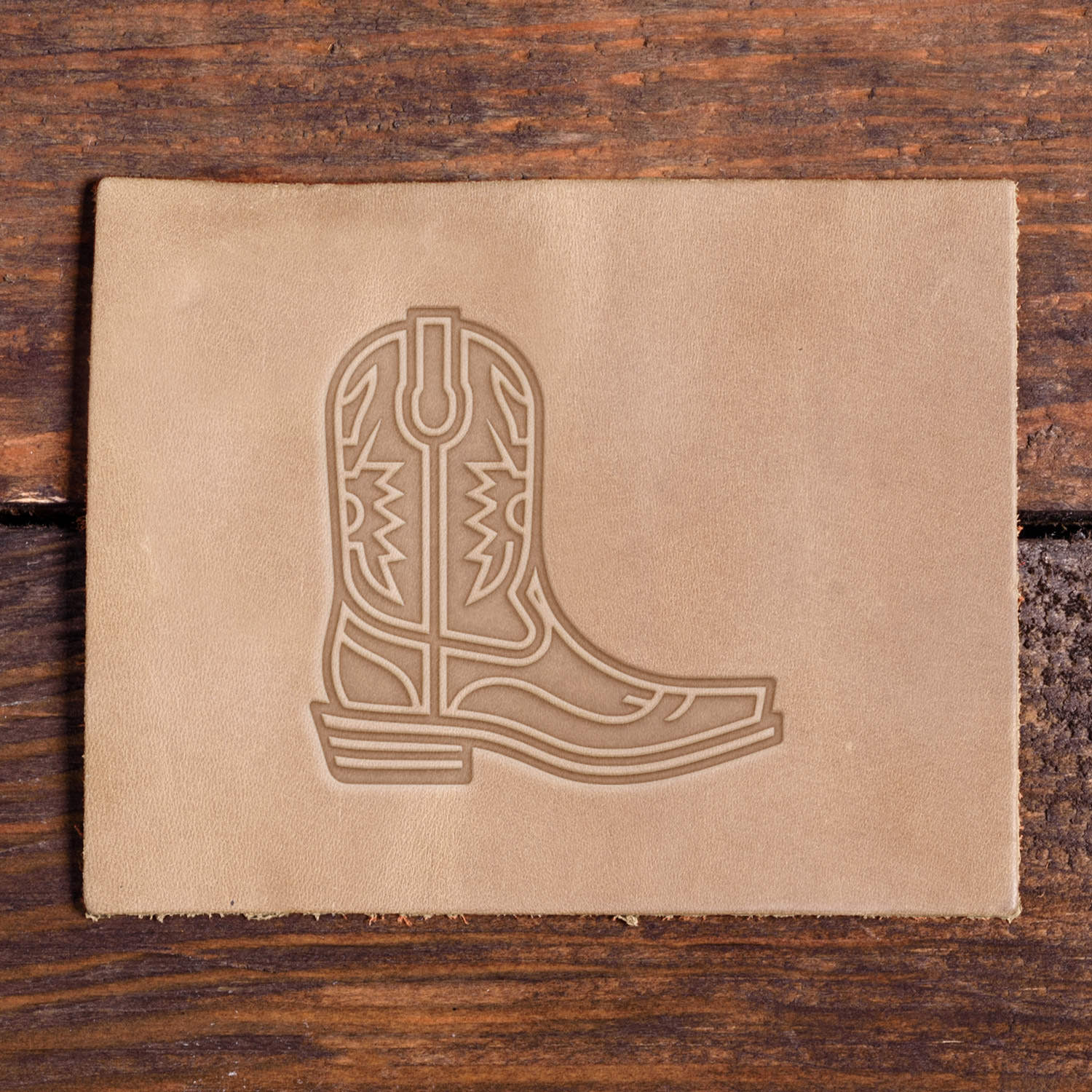 Cowboy Boot Delrin Leather Stamp