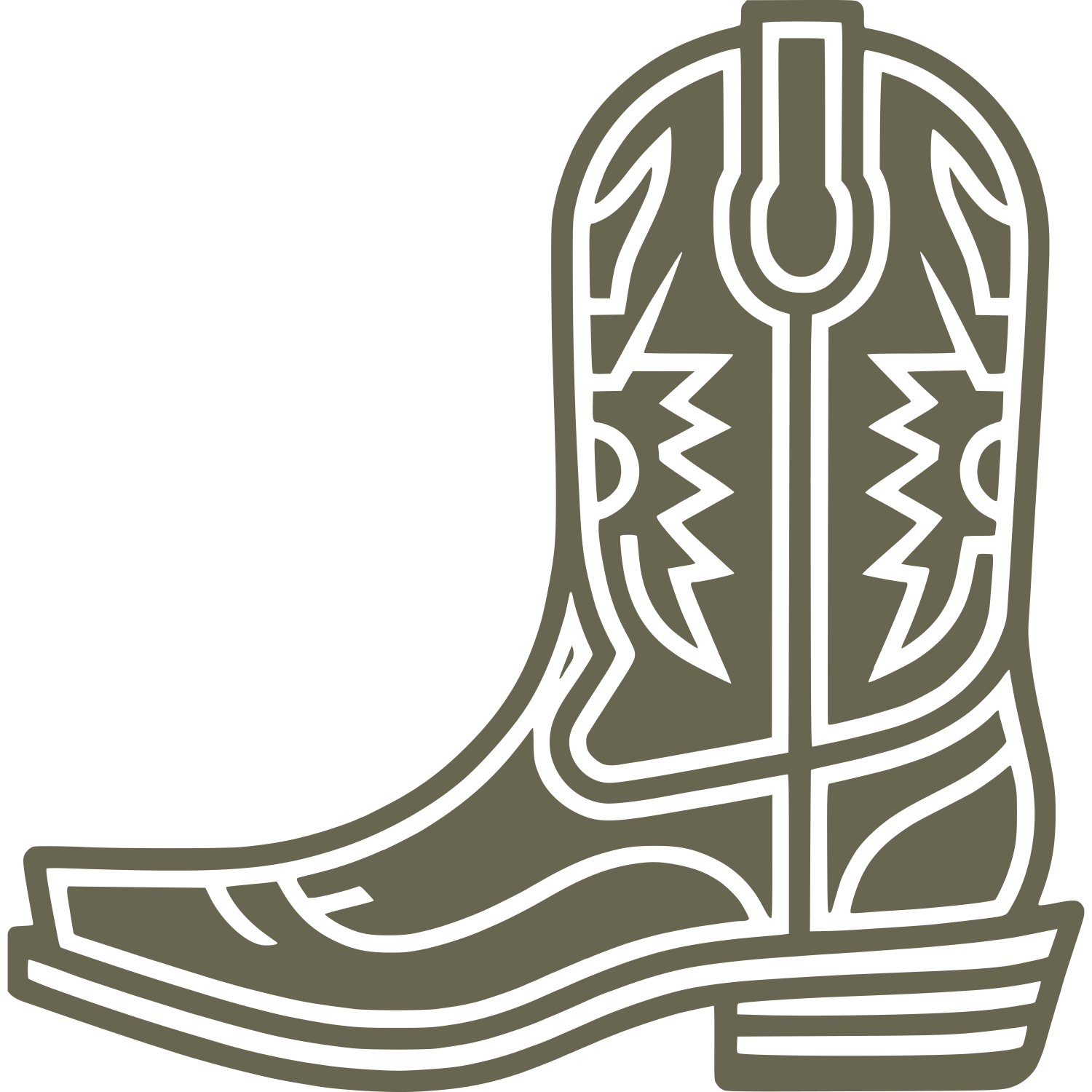 Cowboy Boot Delrin Leather Stamp