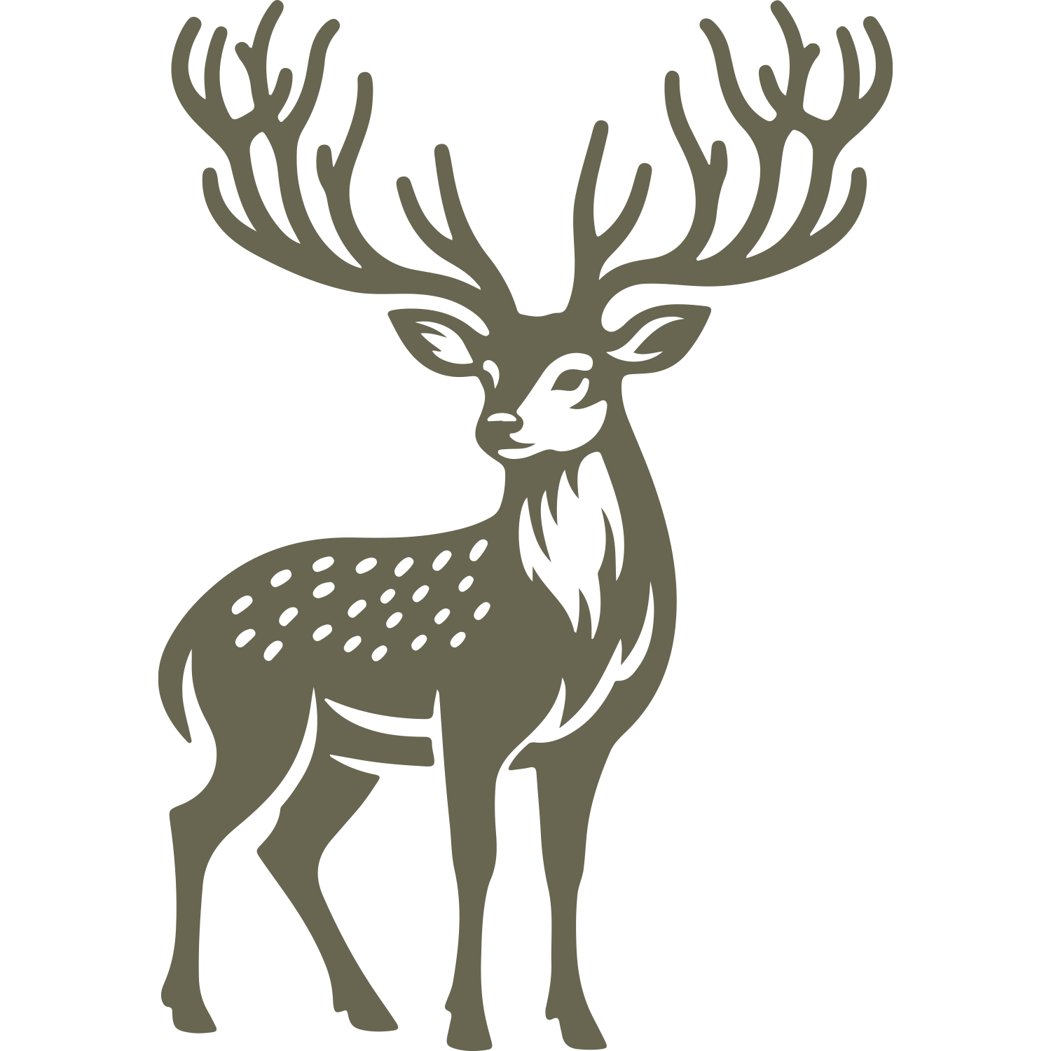 Deer Delrin Leather Stamp