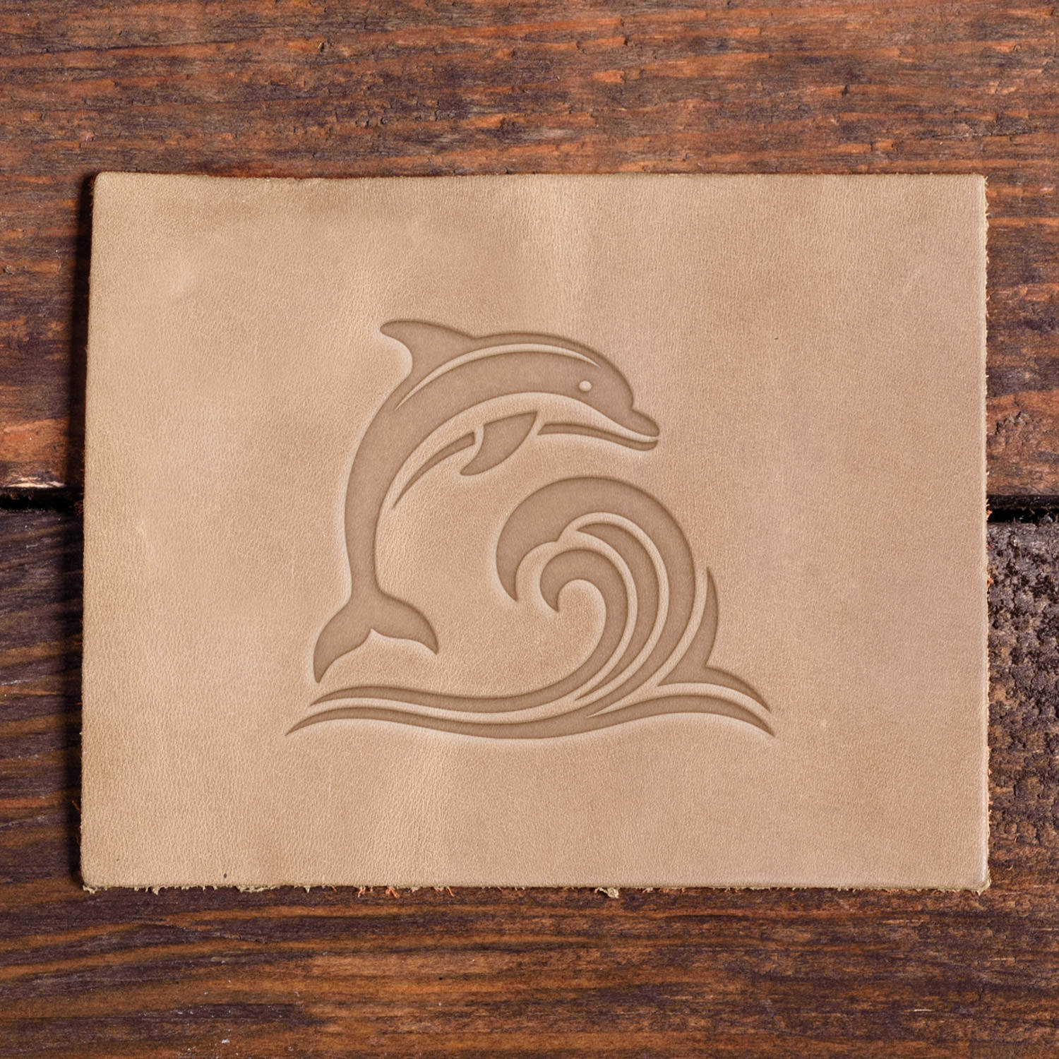 Jumping Dolphin Delrin Leather Stamp