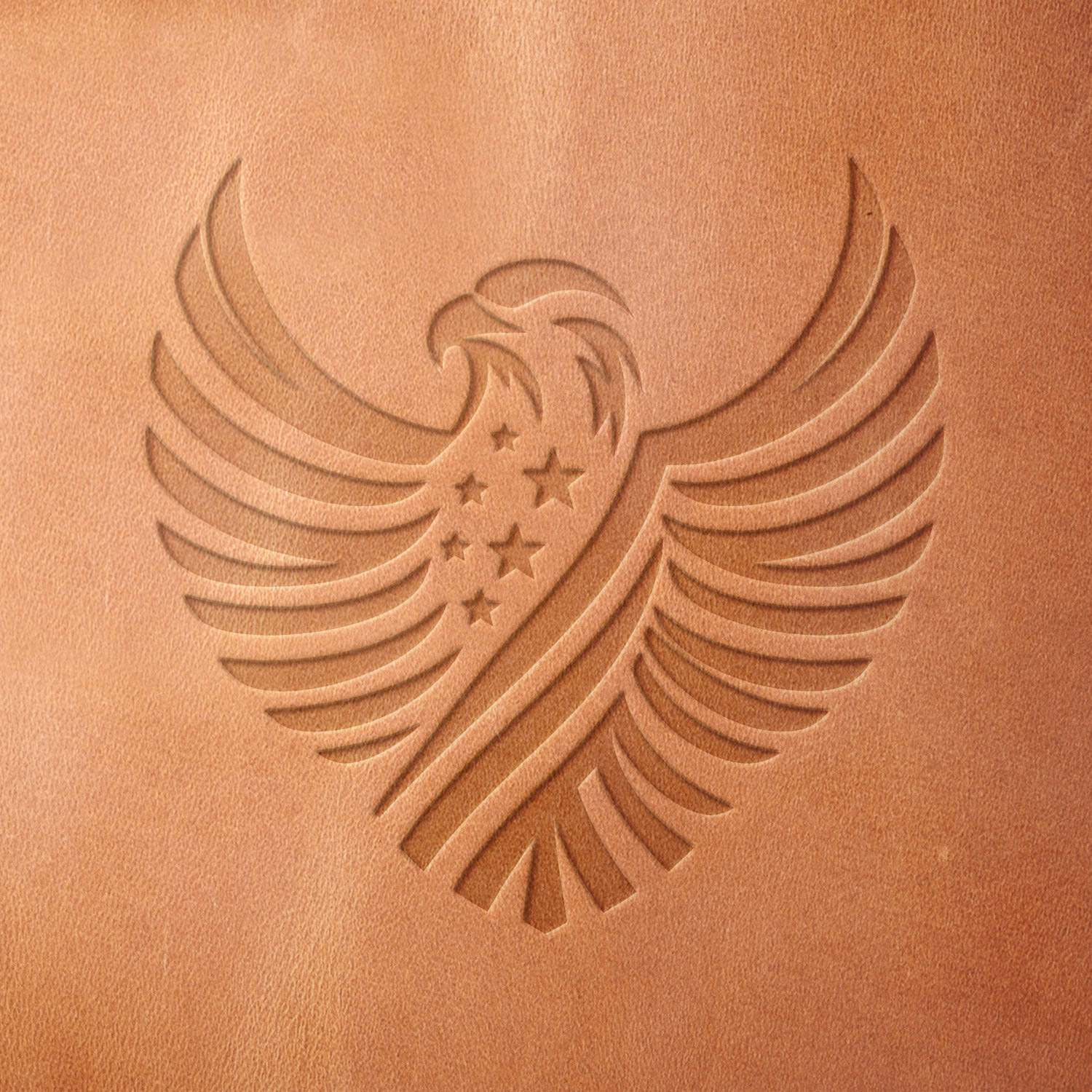 Patriotic Flag Eagle Delrin Leather Stamp