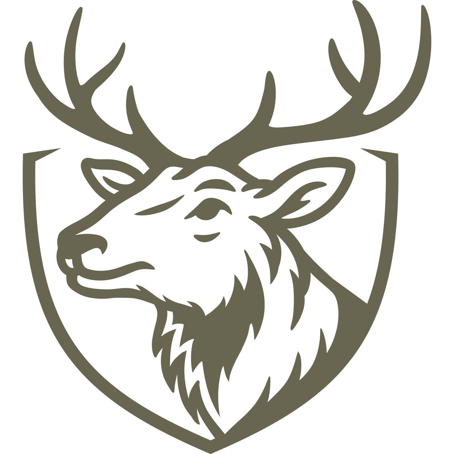 Elk Head in Shield Delrin Leather Stamp