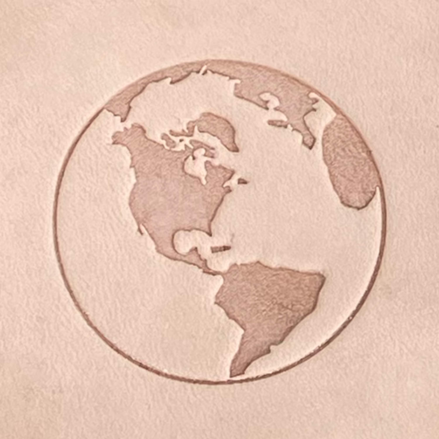 Earth Delrin Leather Stamp