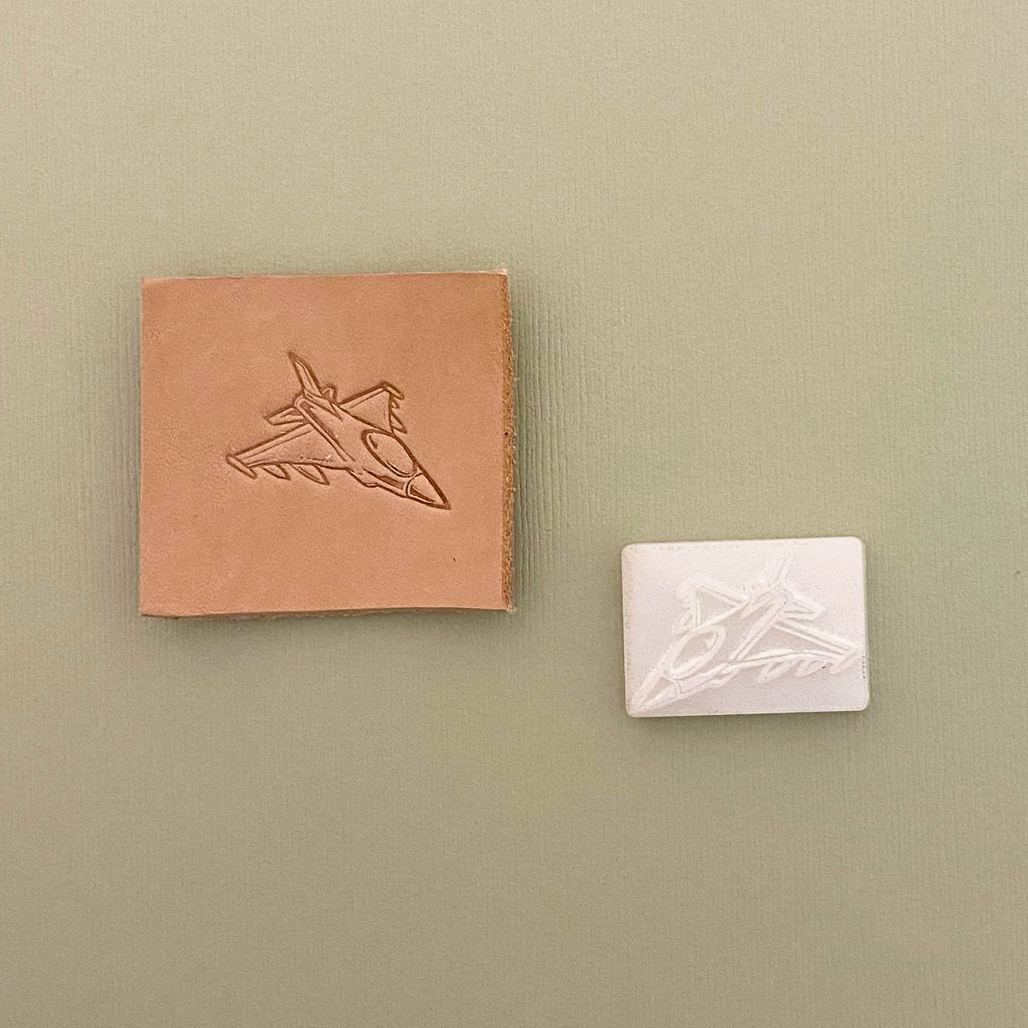 Fighter Jet Delrin Leather Stamp