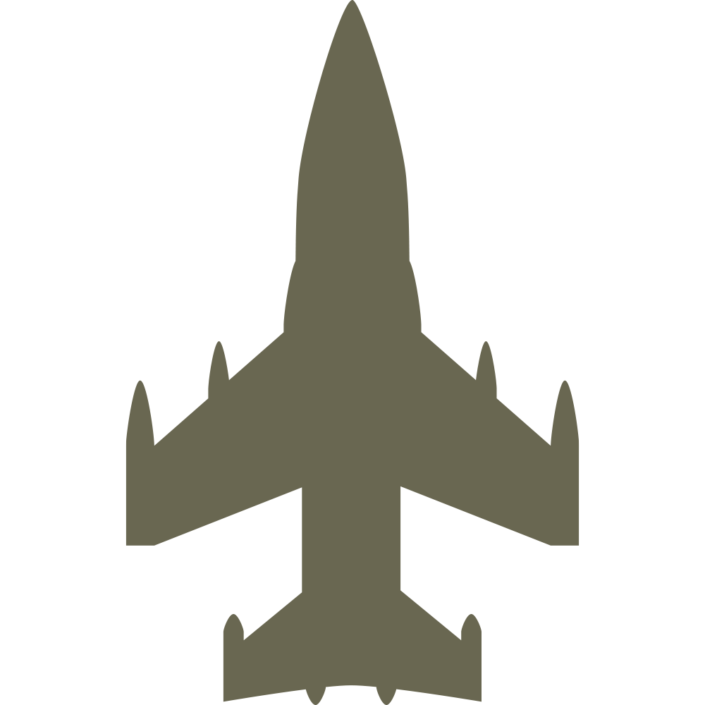 Delrin leather stamp with a modern fighter jet design, perfect for aviation and military-themed leatherworking projects.