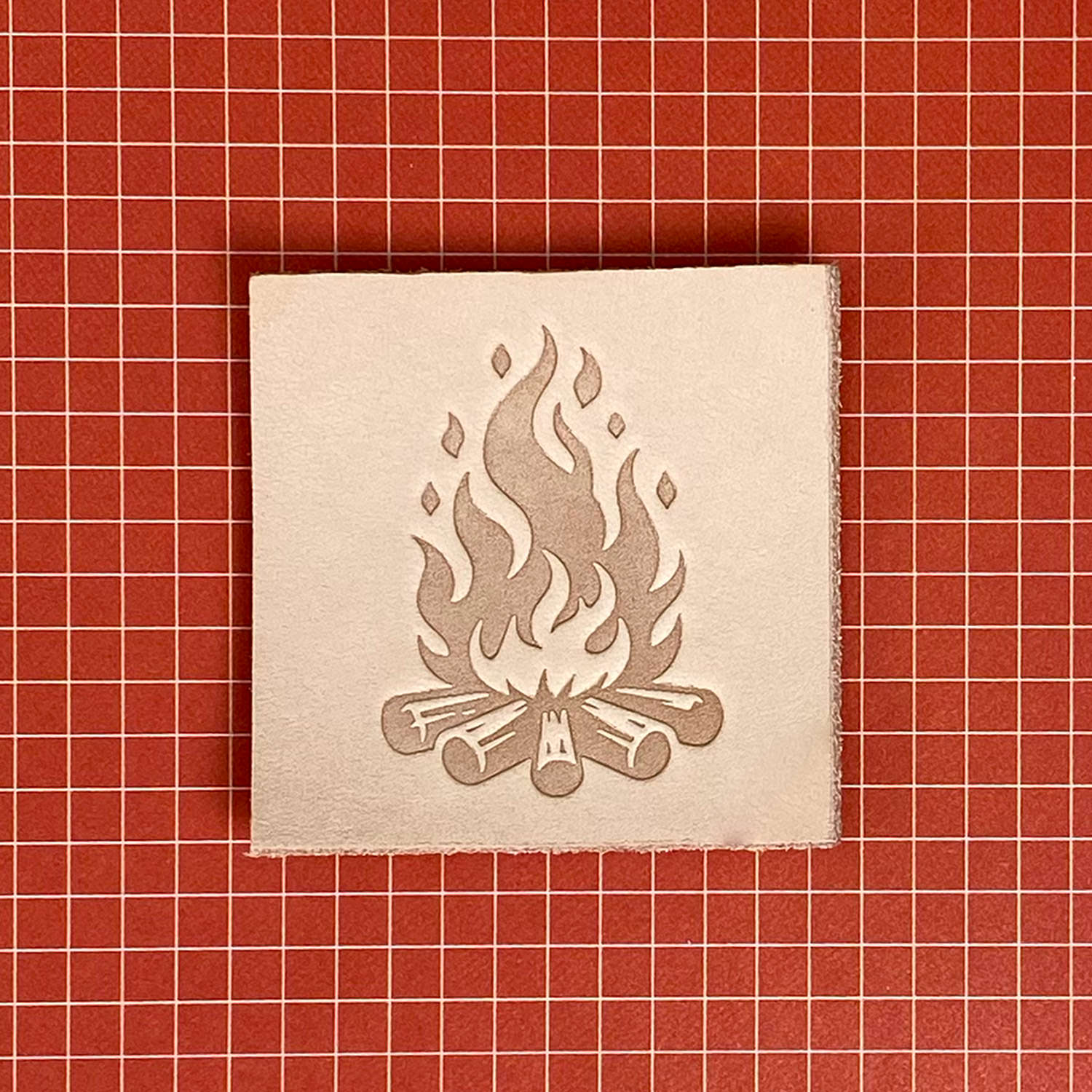Campfire Delrin Leather Stamp