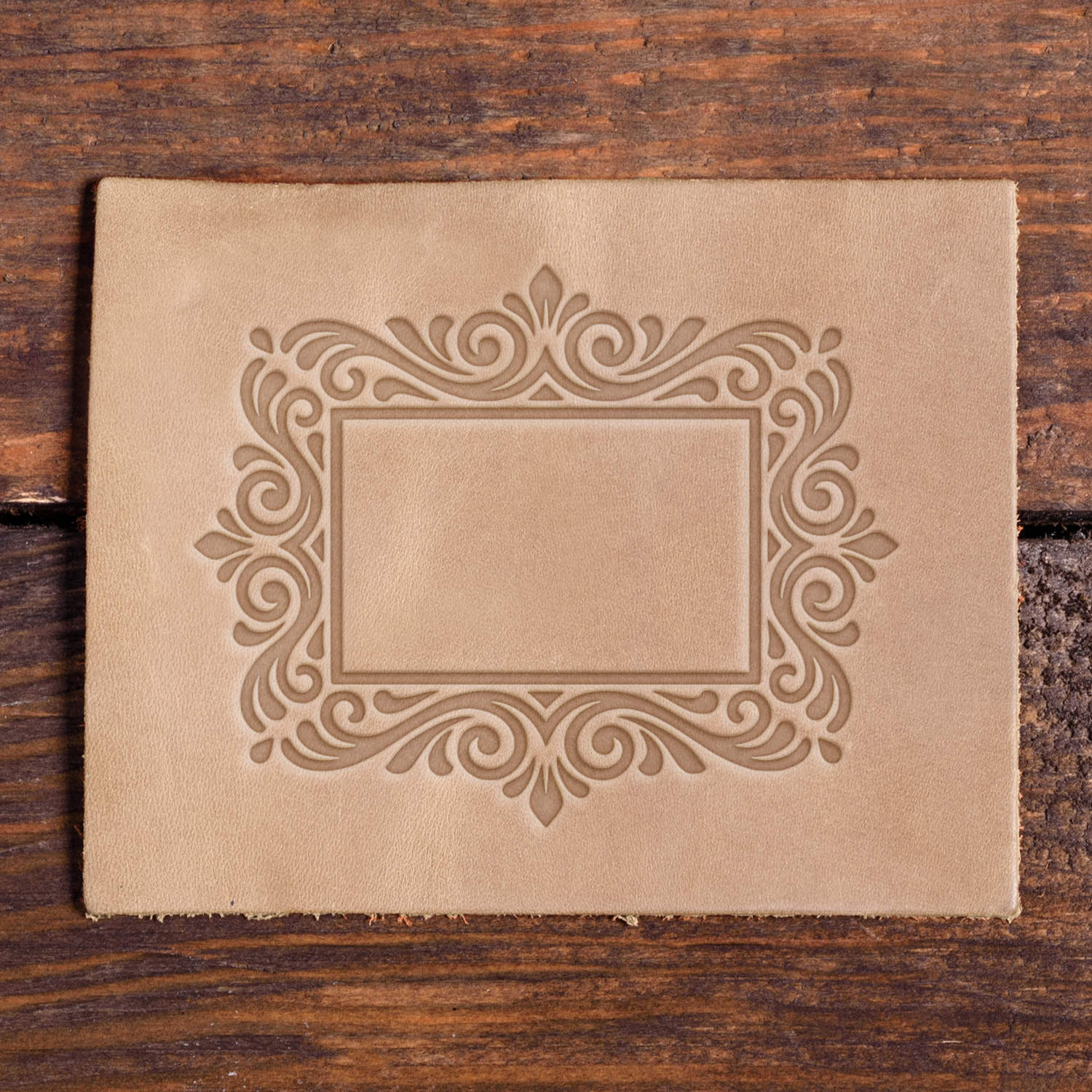 Ornate Frame Delrin Leather Stamp