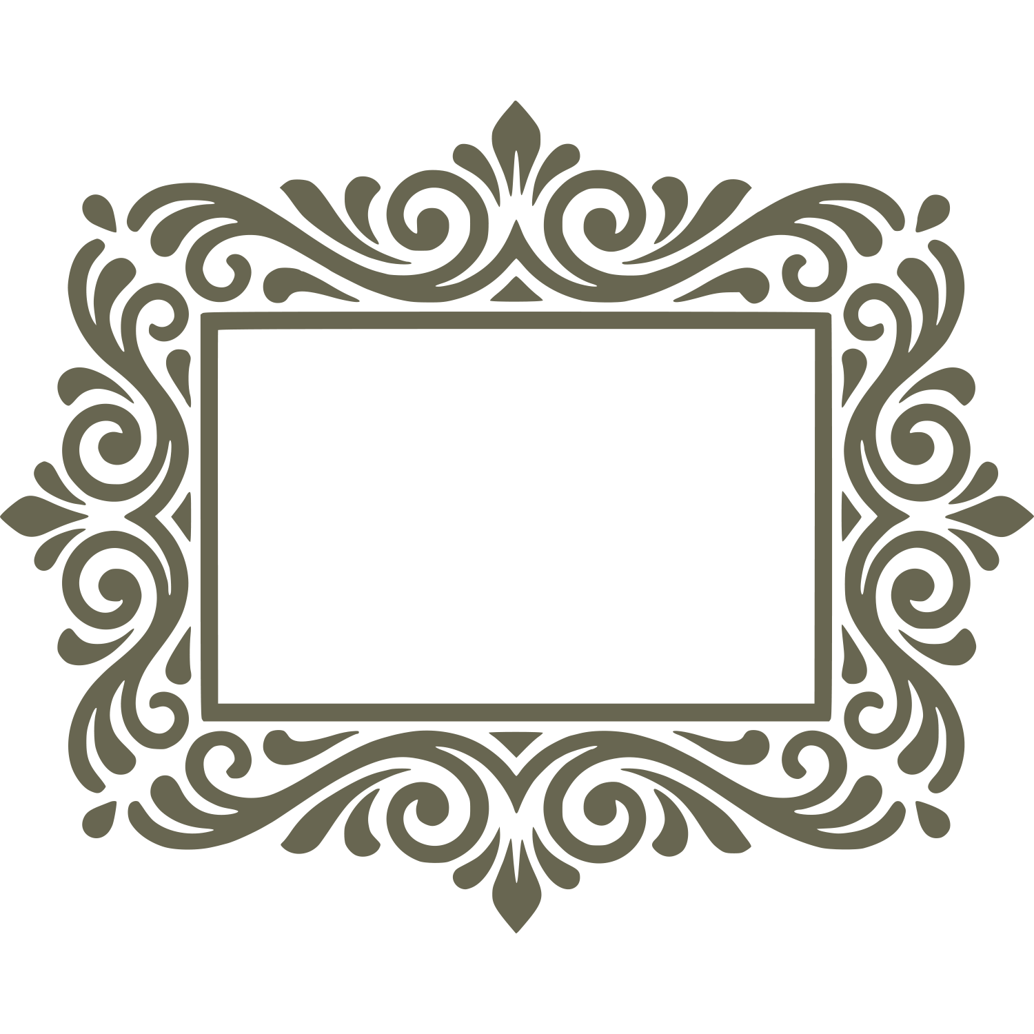 Ornate Frame Delrin Leather Stamp