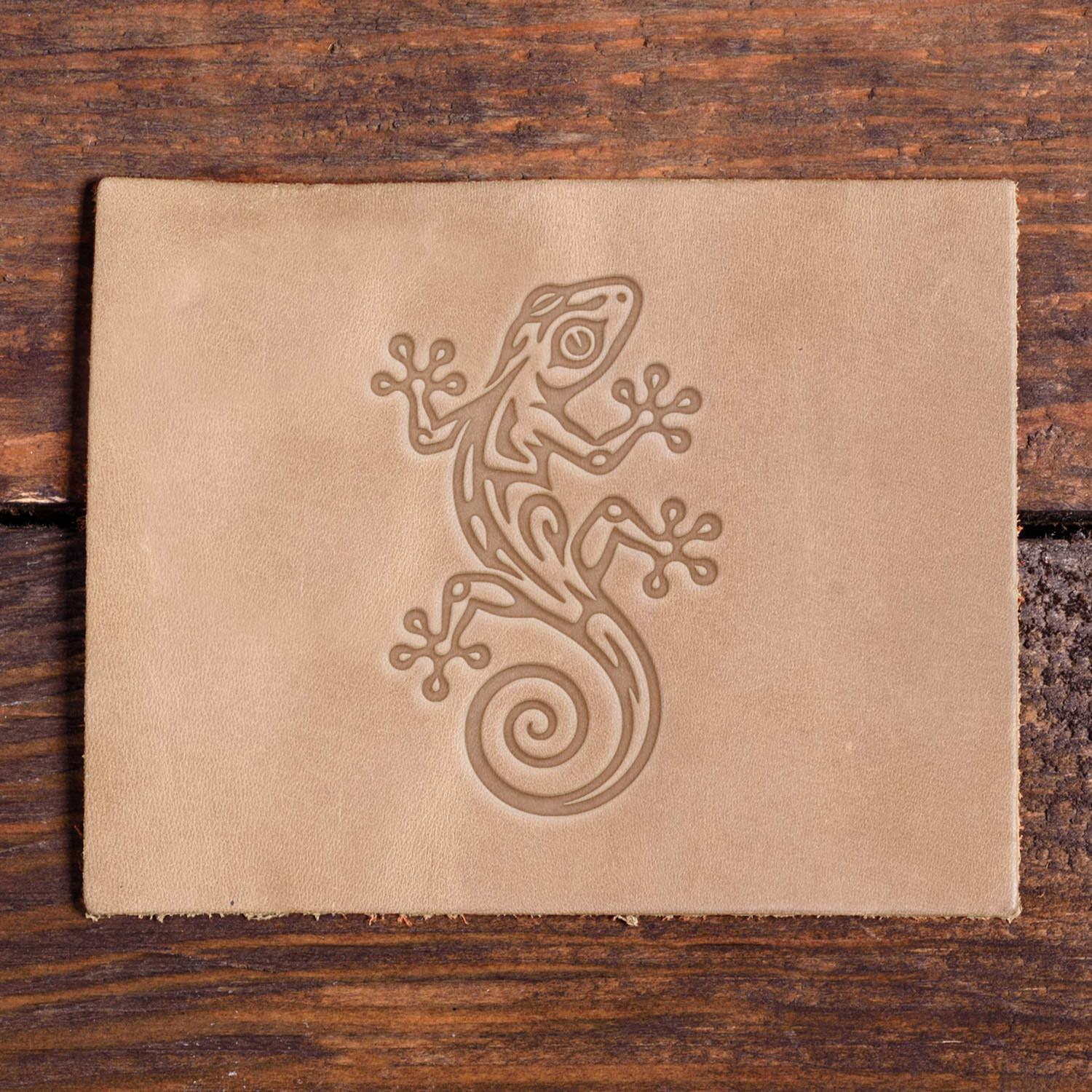 Gecko Delrin Leather Stamp