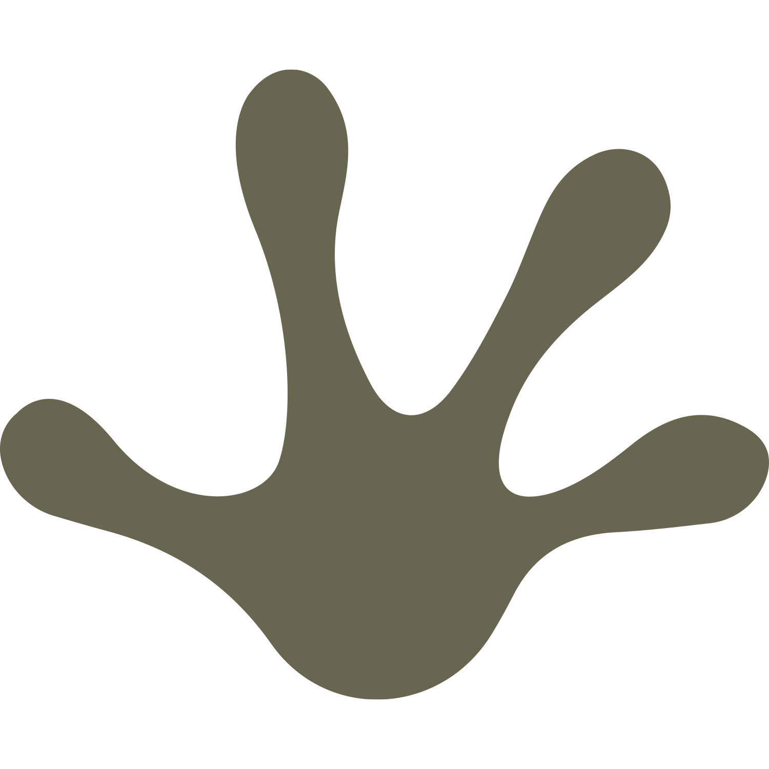 Frog Foot Print Outline Delrin Leather Stamp