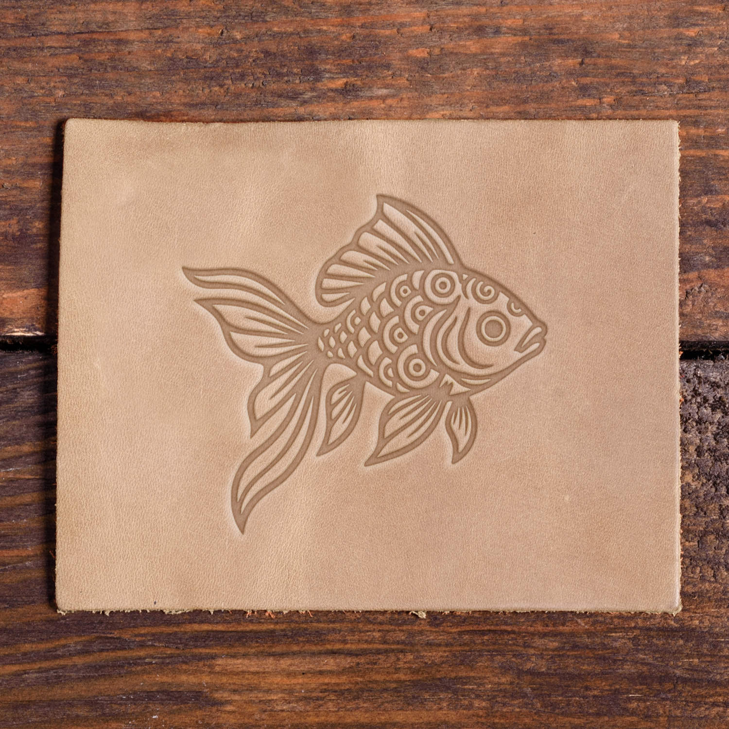 Goldfish Delrin Leather Stamp