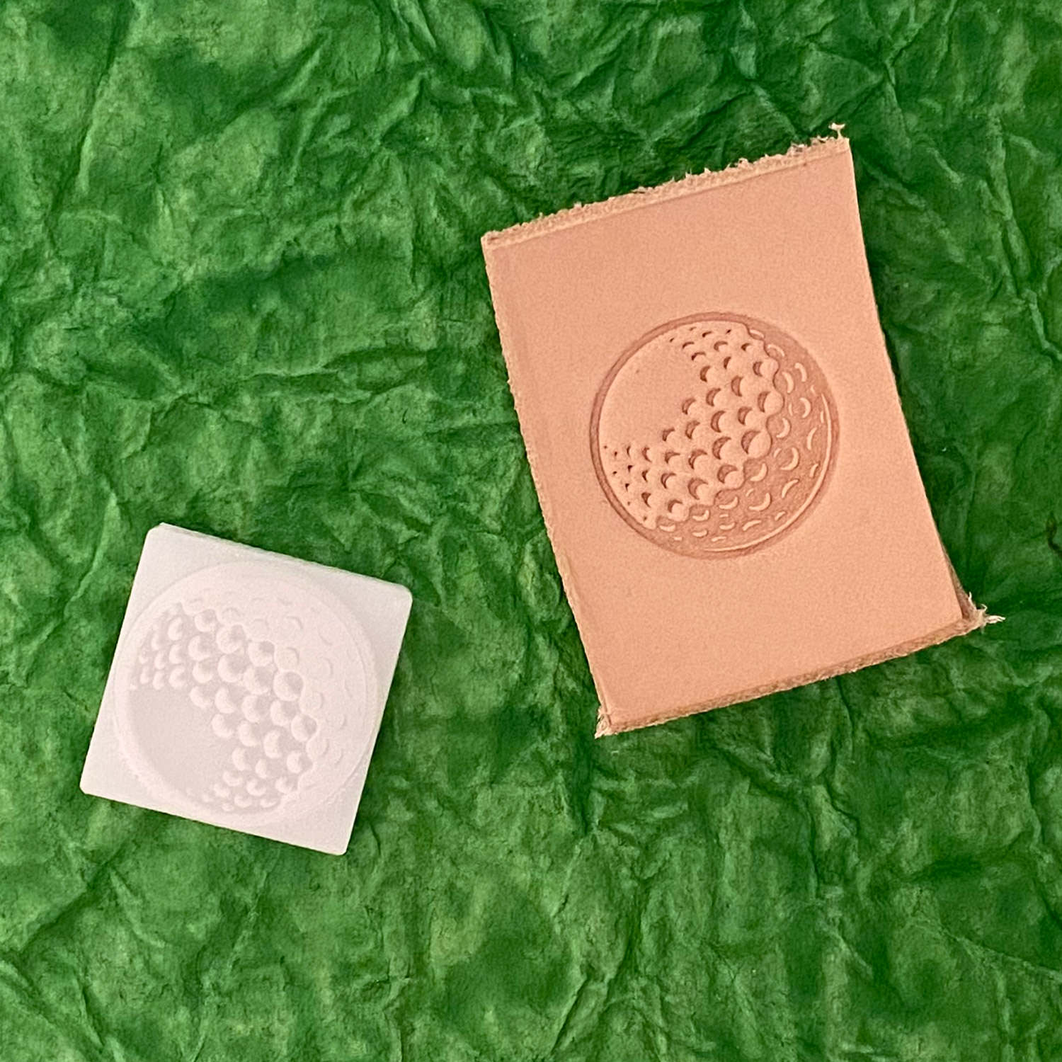 Golfball Delrin Leather Stamp