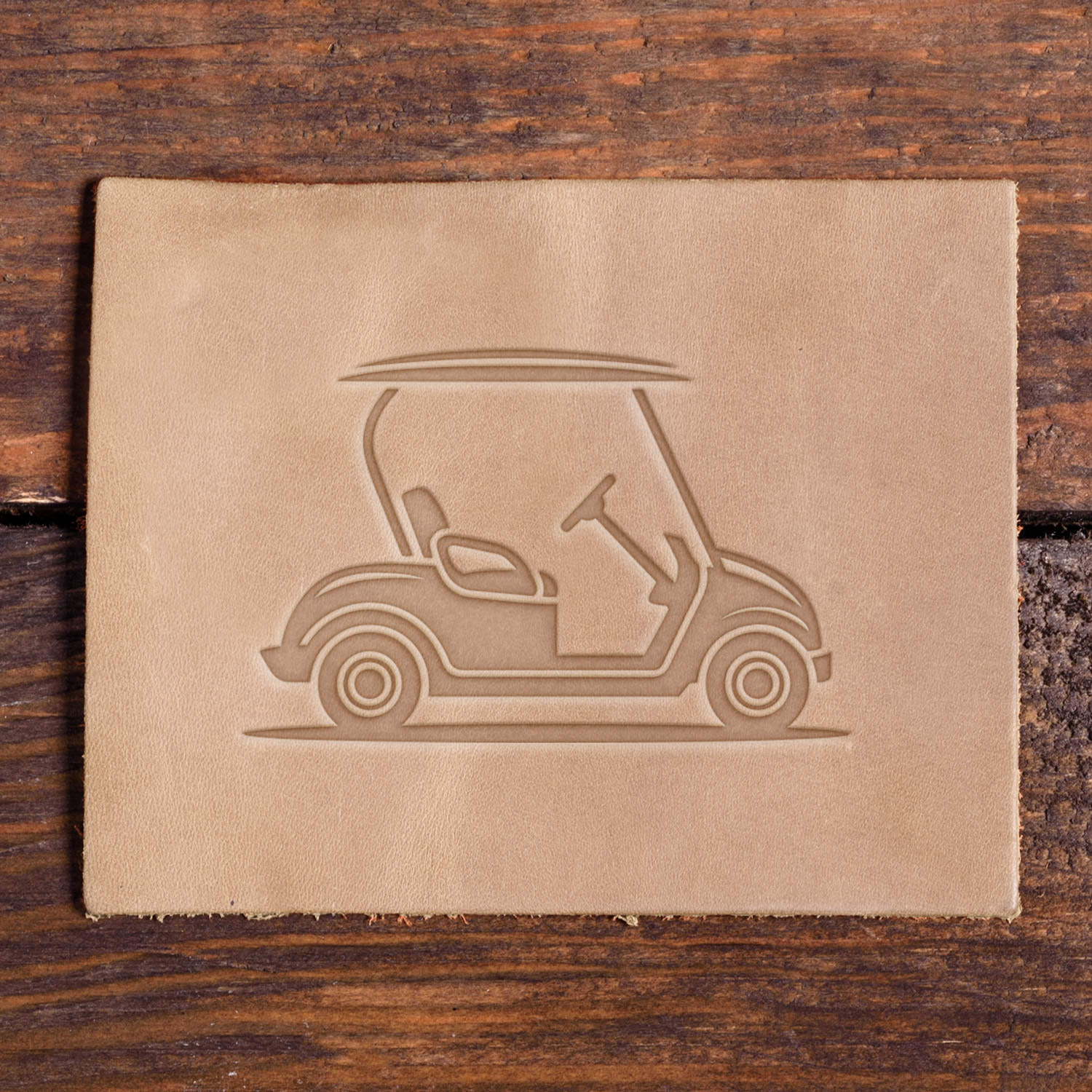 Golf Cart Delrin Leather Stamp