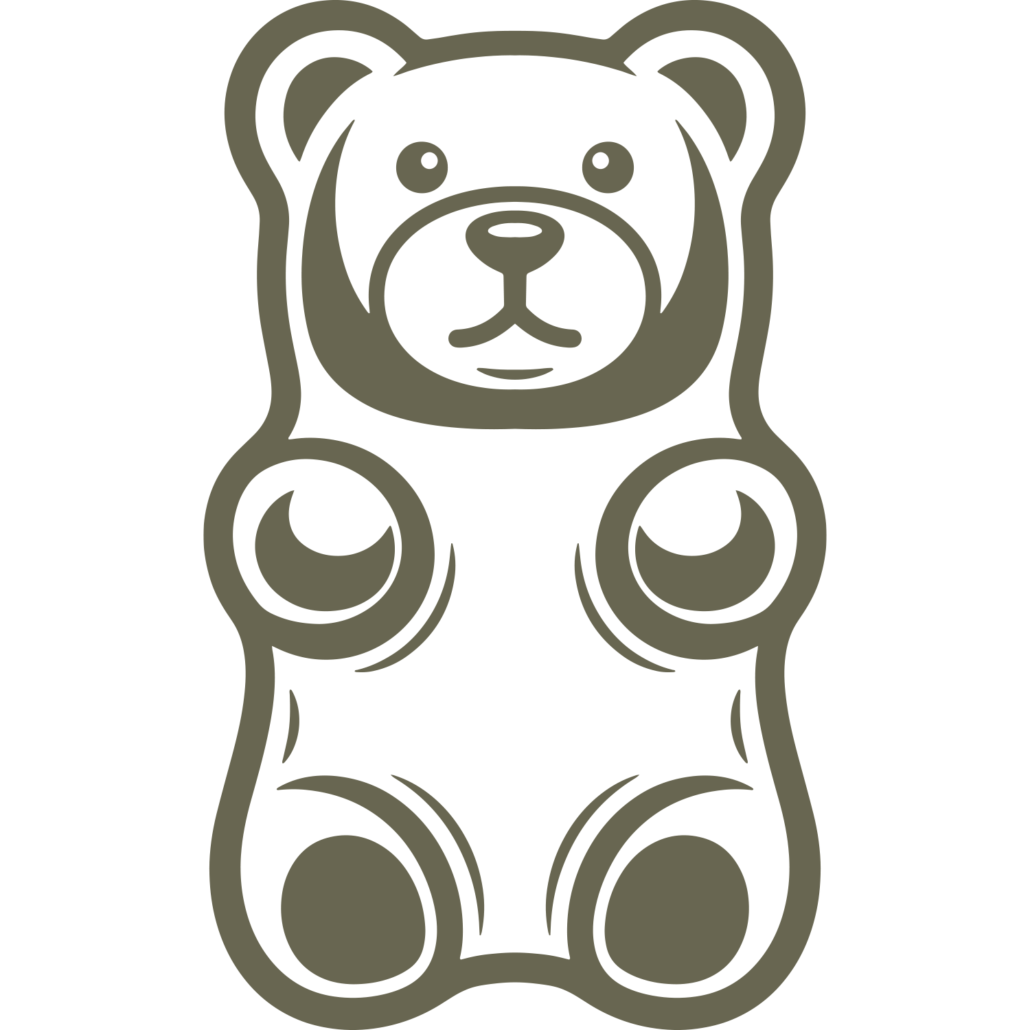 Gummy Bear Delrin Leather Stamp