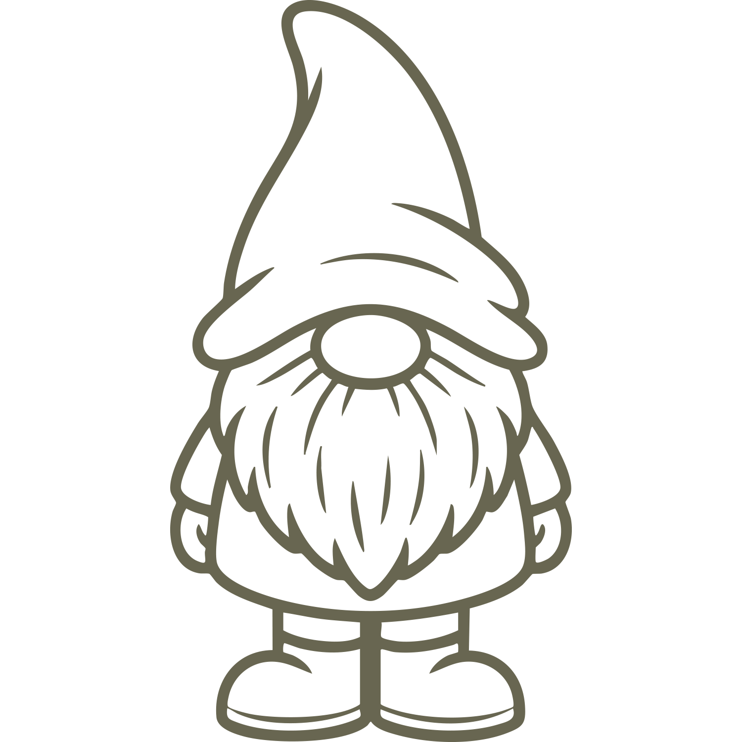 Gnome Delrin Leather Stamp