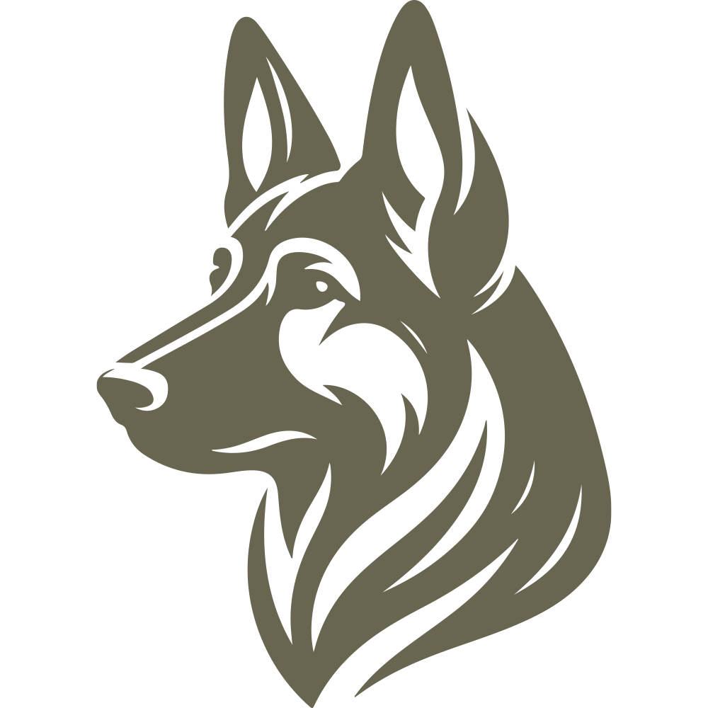 German Shepherd Dog Head Delrin Leather Stamp
