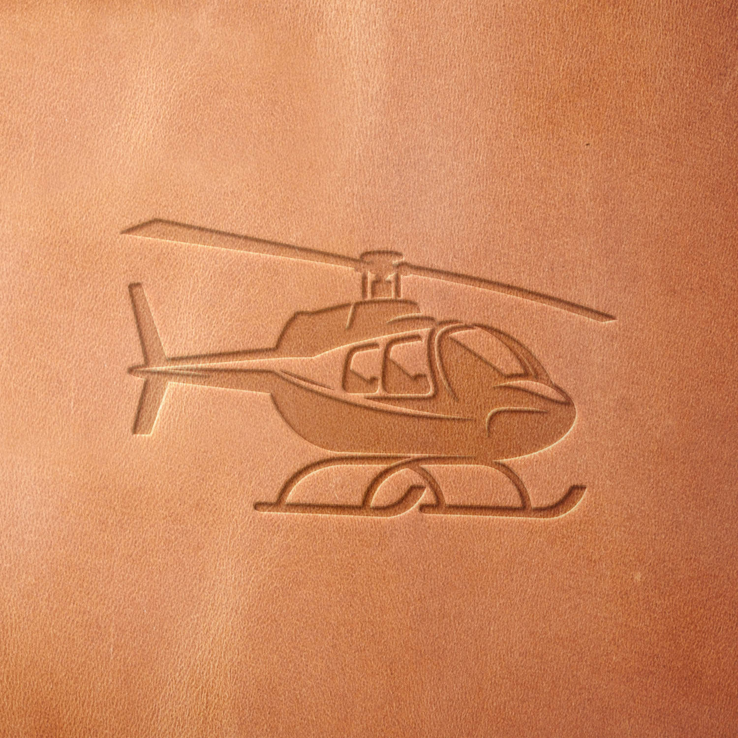 Helicopter Delrin Leather Stamp