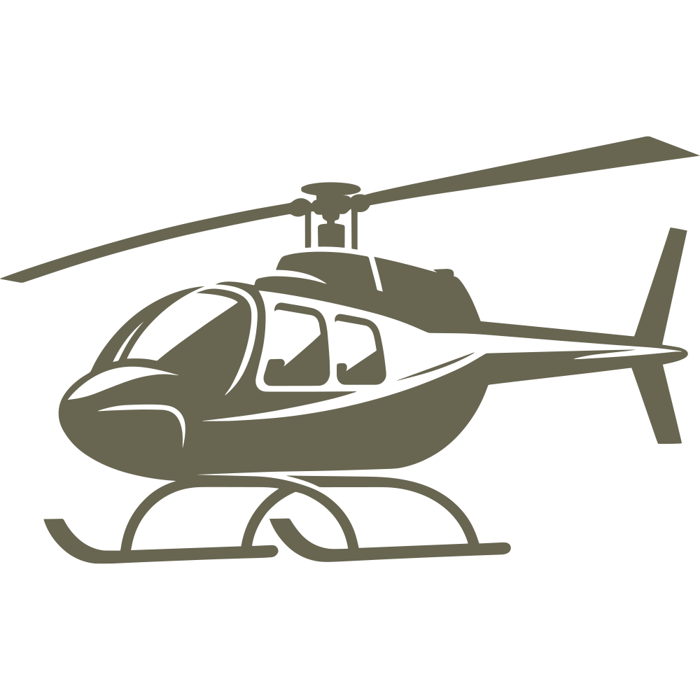 Helicopter Delrin Leather Stamp